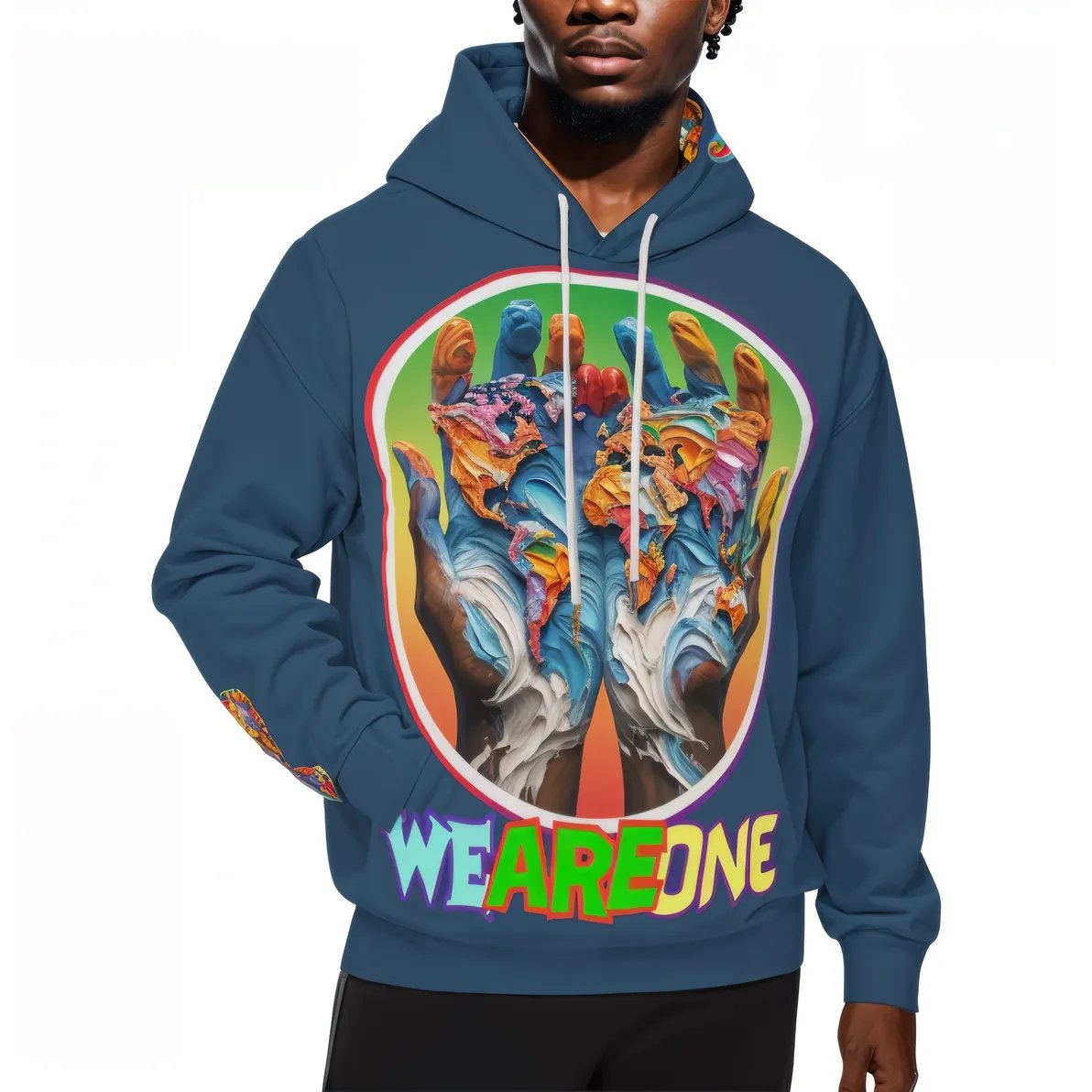 Men’s Plush Fleece Lined Hoodie "We Are One"