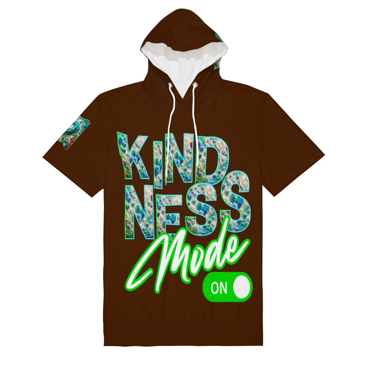 Men’s Cotton Hooded T-Shirt "Kindness Mode: On"