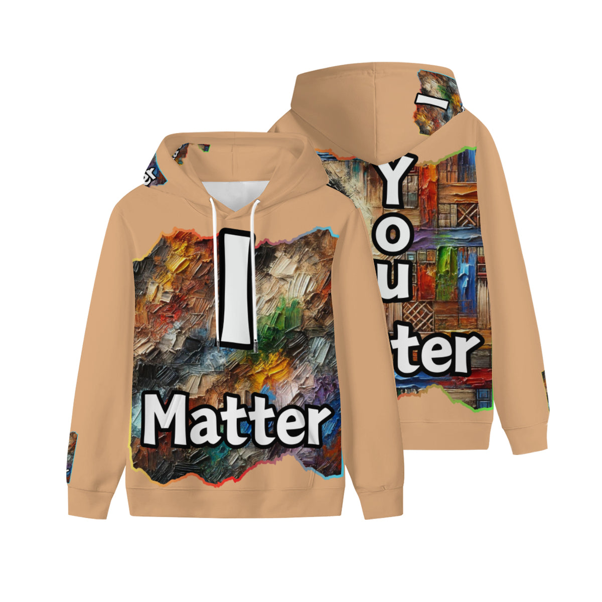 Men’s Plush Fleece Lined Hoodie "I Matter, You Matter"