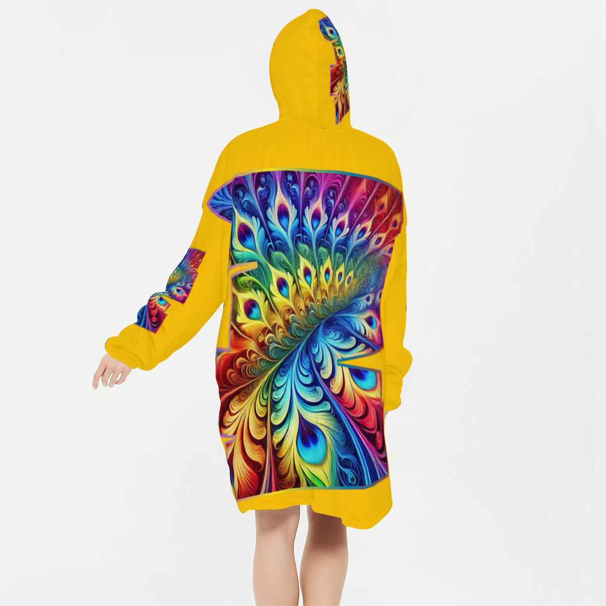 Flannel Sleeper Blanket Hoodie | "Abstract Print"