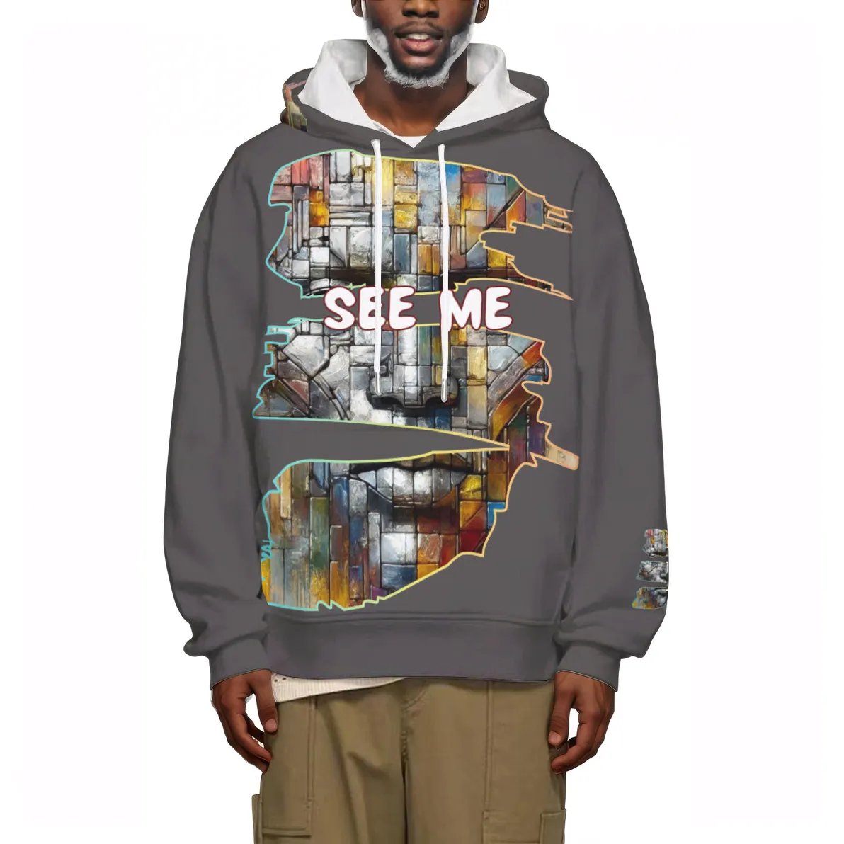 Men's Lightweight Hoodie | 200GSM Air Layer Fabric - "See Me"