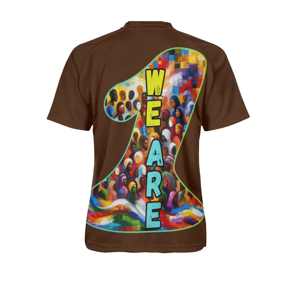 Men's V-Neck Polyester T-Shirt "We Are One"