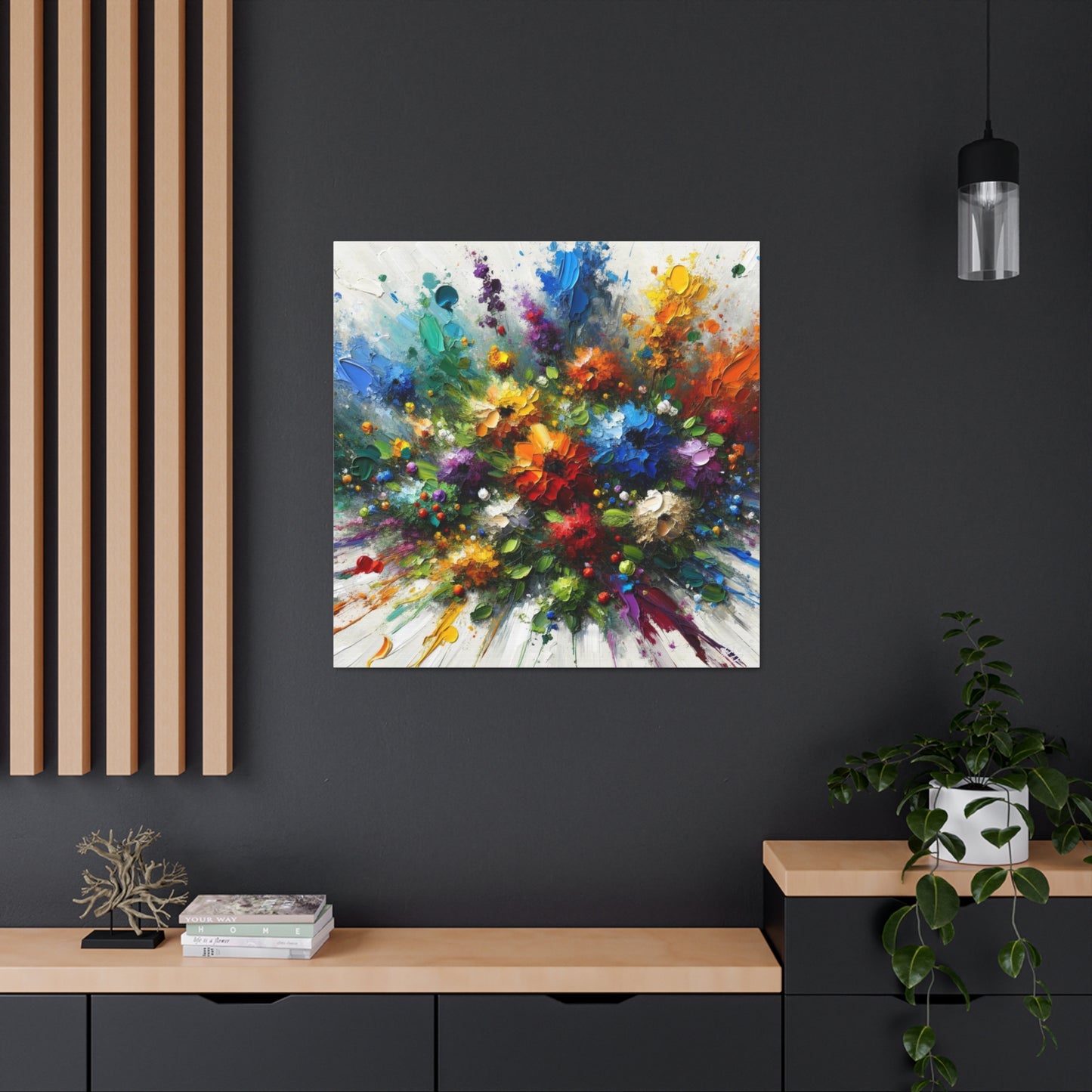 Art Print of Caribbean Bouquet, Oil Finish, West Indian Art, Canvas Gallery Wraps