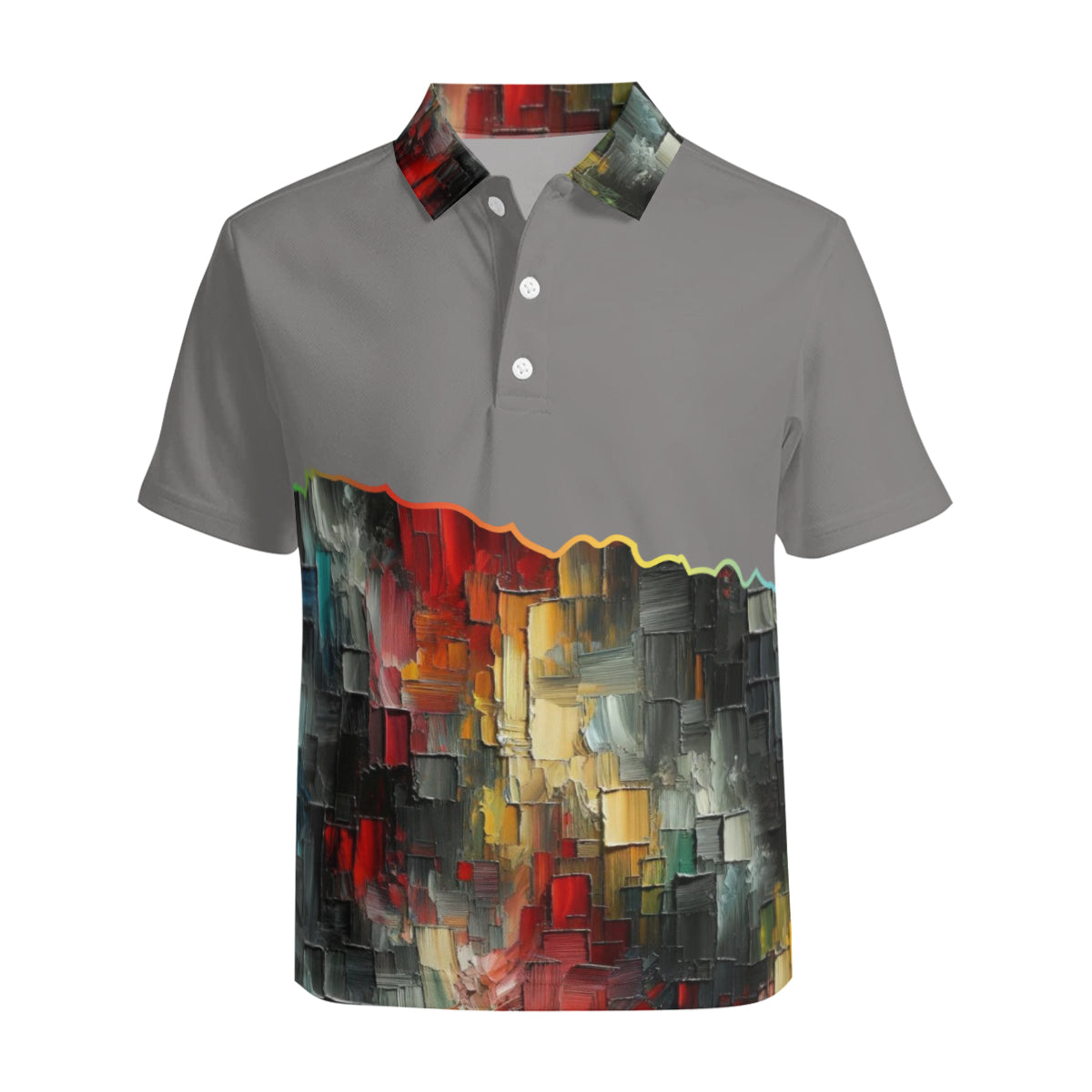 Men's Premium POLO Shirt, "Abstract Print"