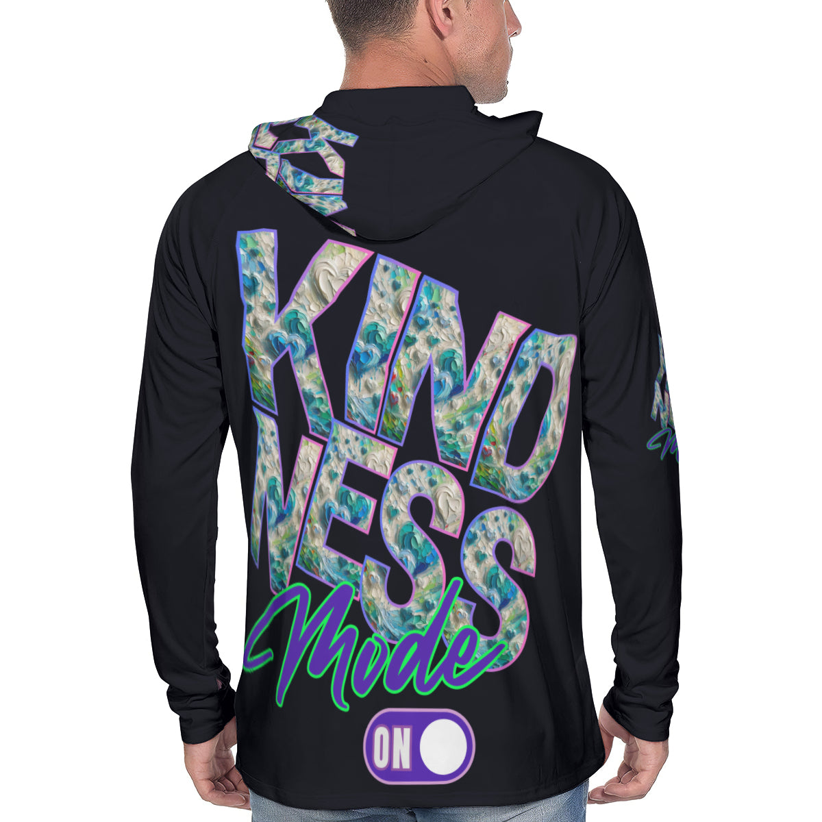 Men's Sun Protection Long Sleeve Hoodie | "Kindness Mode: On"