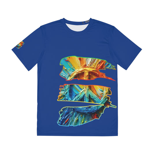 Men's Brushed Polyester Short Sleeve Tee (AOP), "PEACE"