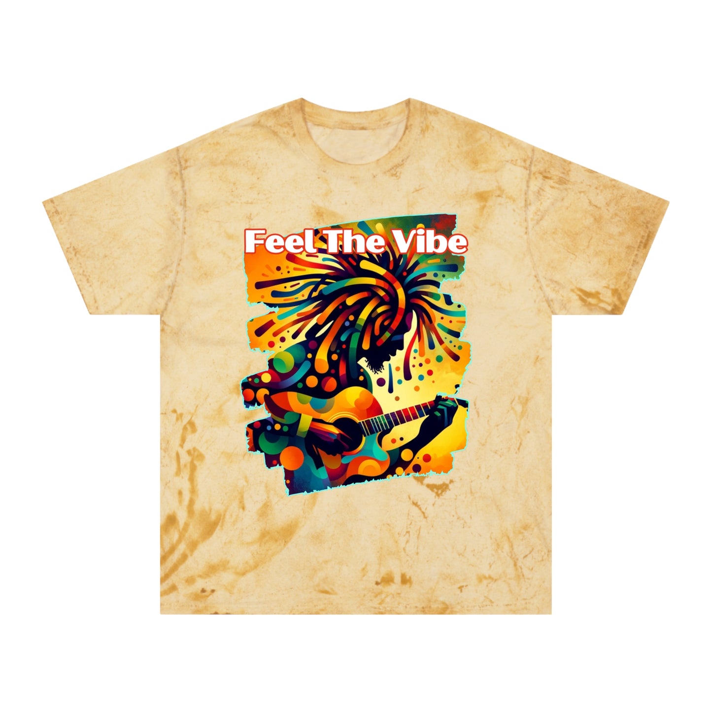 Unisex Color Blast T-Shirt "Feel The Vibe" One World, Self-Love, Anti-Racism, One Love, Unity, Inclusion, Diversity, Immigrant Outsiders, Cultural Identity, Black Excellence Empowerment Inspiration, FashionWithPurpose, ConsciousClothing, Caribbean Culture