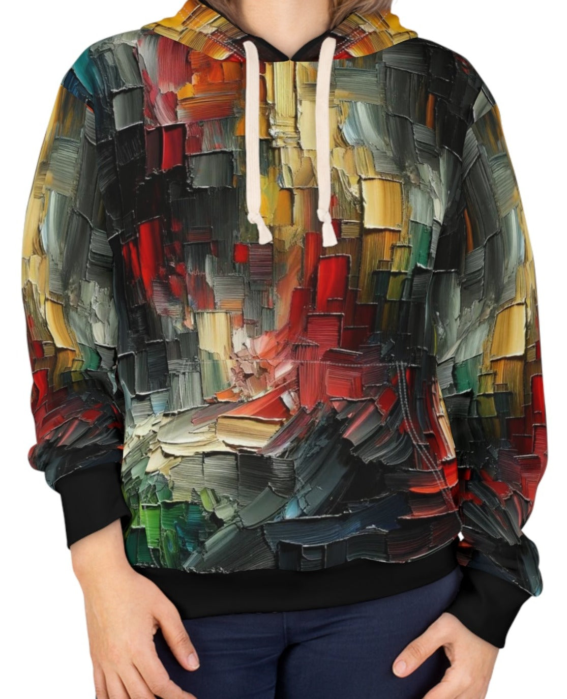 Unisex Pullover Hoodie (AOP) Abstract/Afrocentric/Tie-Dye