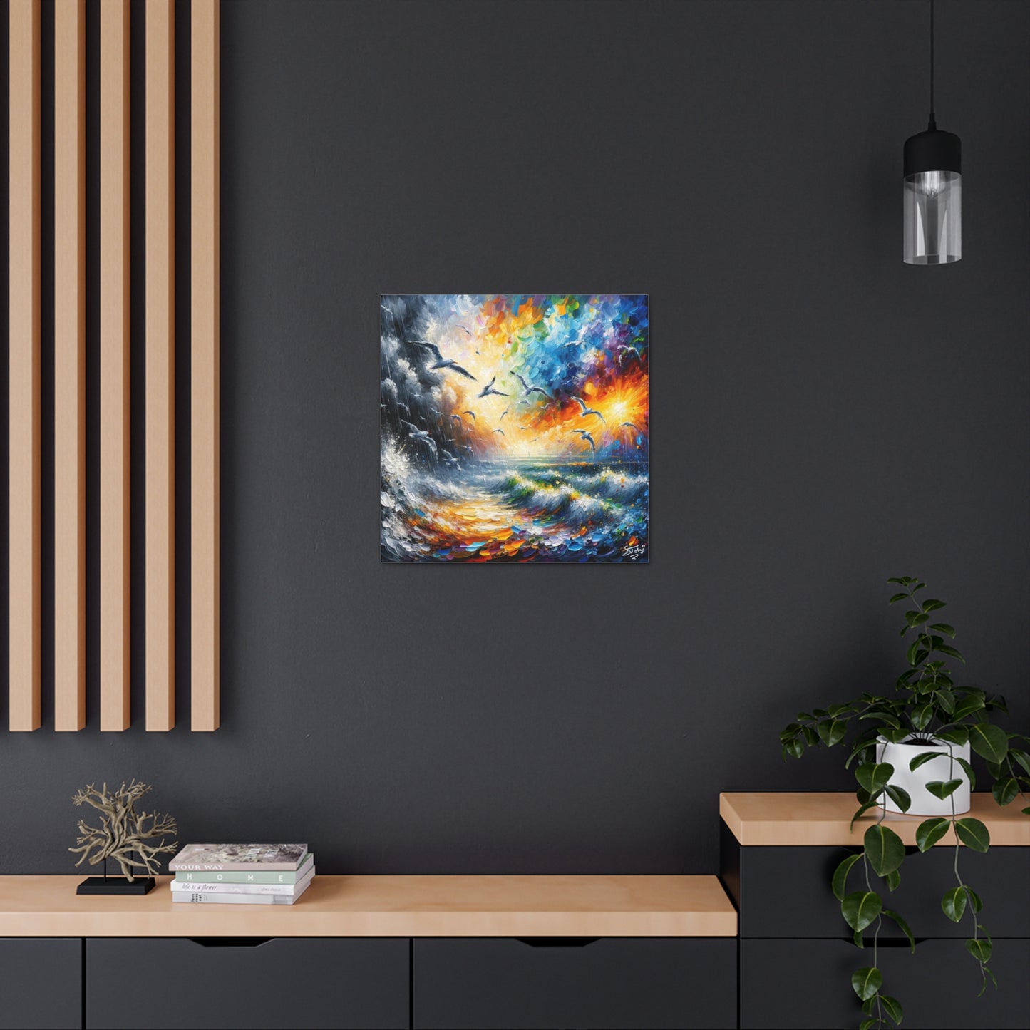 Art Print of Caribbean Storm, West Indian Art, Canvas Gallery Wraps