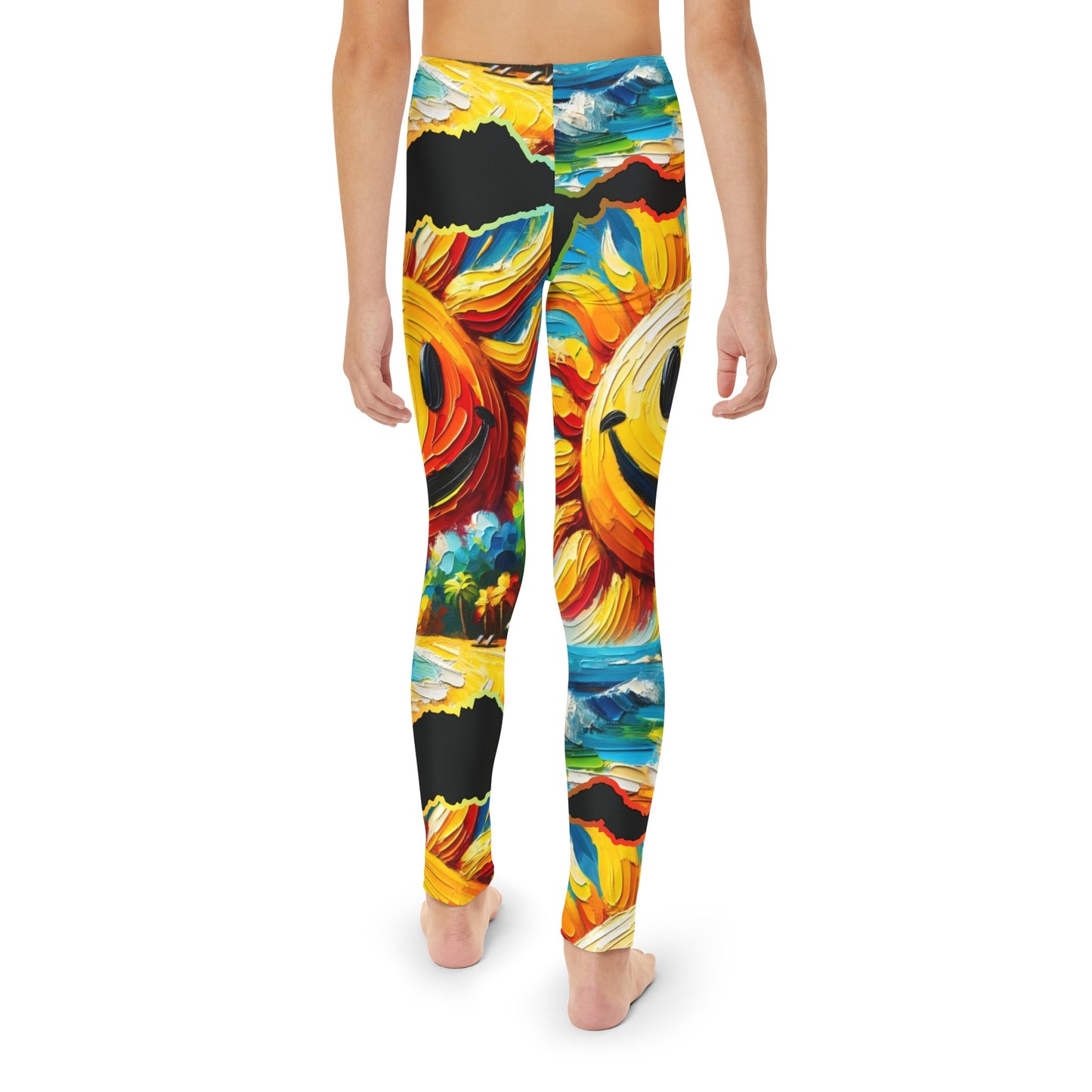 Youth Full-Length Leggings (AOP) Happiness