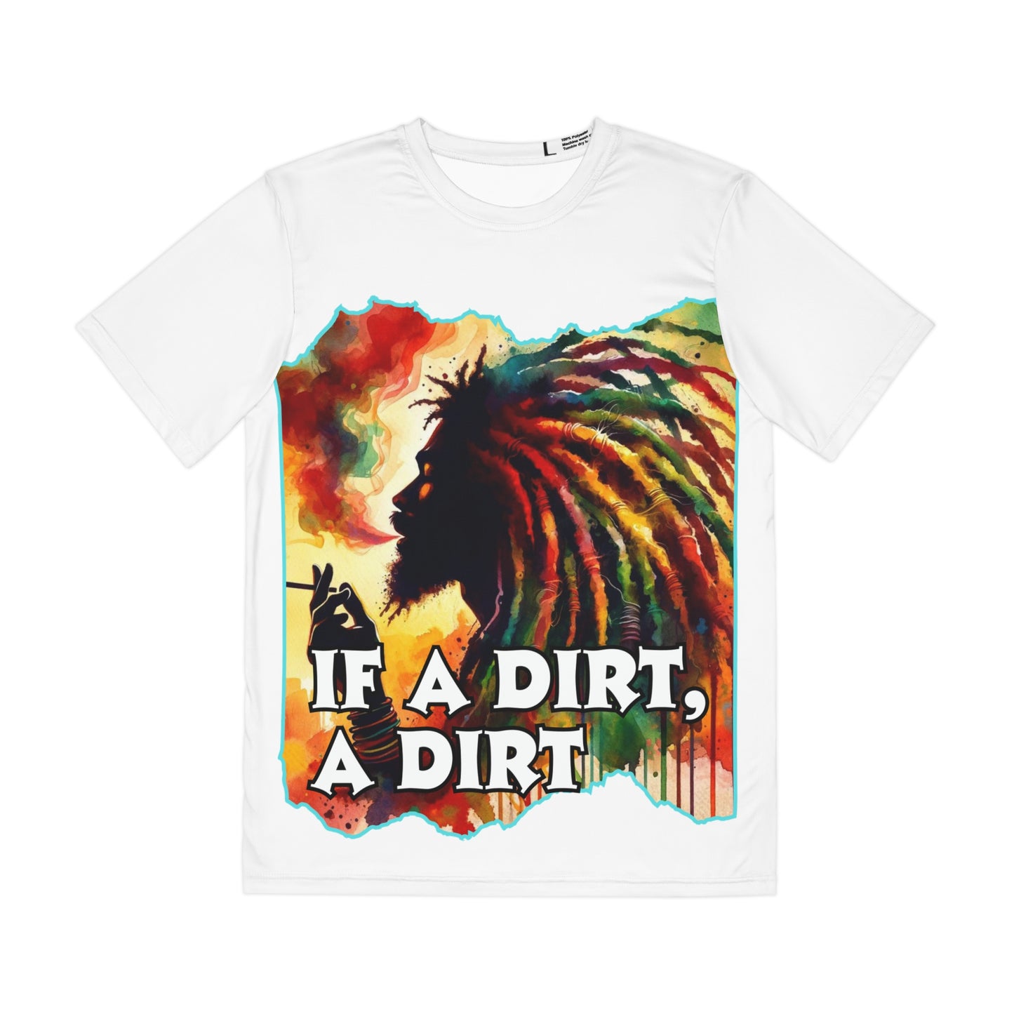 Men's Brushed Polyester Short Sleeve Tee (AOP), "If A Dirt A Dirt"