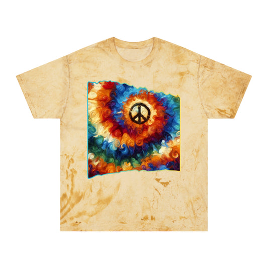 Unisex Color Blast T-Shirt "Peace" One World, Self-Love, Anti-Racism, One Love, Unity, Inclusion, Diversity, Immigrant Outsiders, Cultural Identity, Black Excellence Empowerment Inspiration, FashionWithPurpose, ConsciousClothing