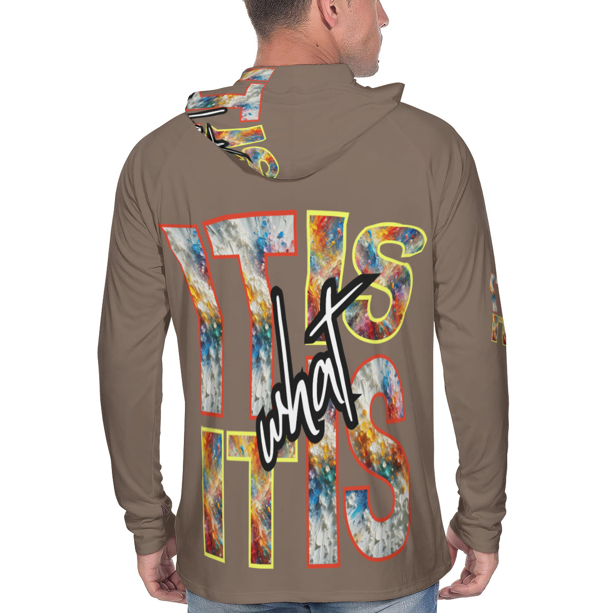 Men's Sun Protection Long Sleeve Hoodie | "It Is What It Is"