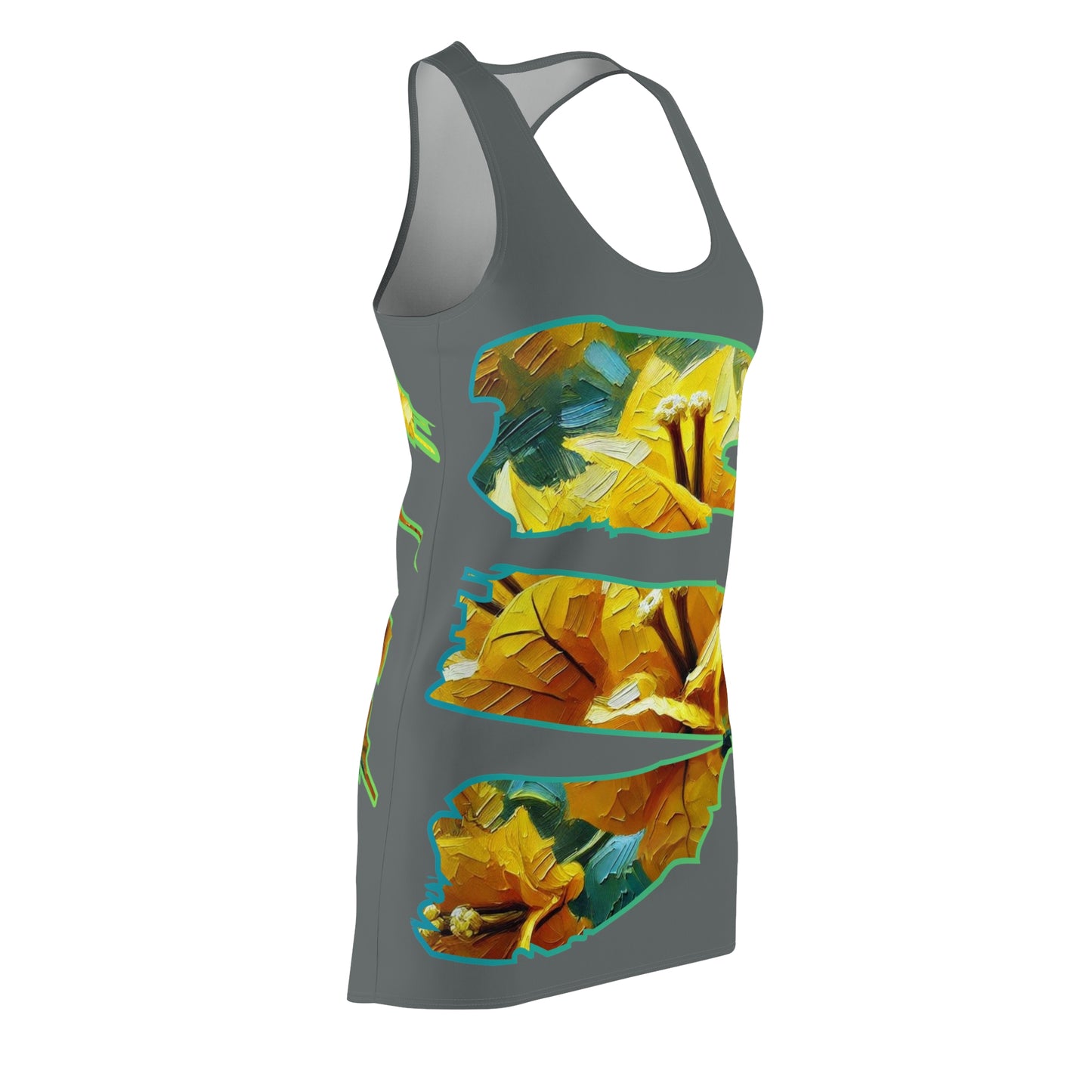 Women's Cut & Sew Racerback Dress (AOP) Floral Print