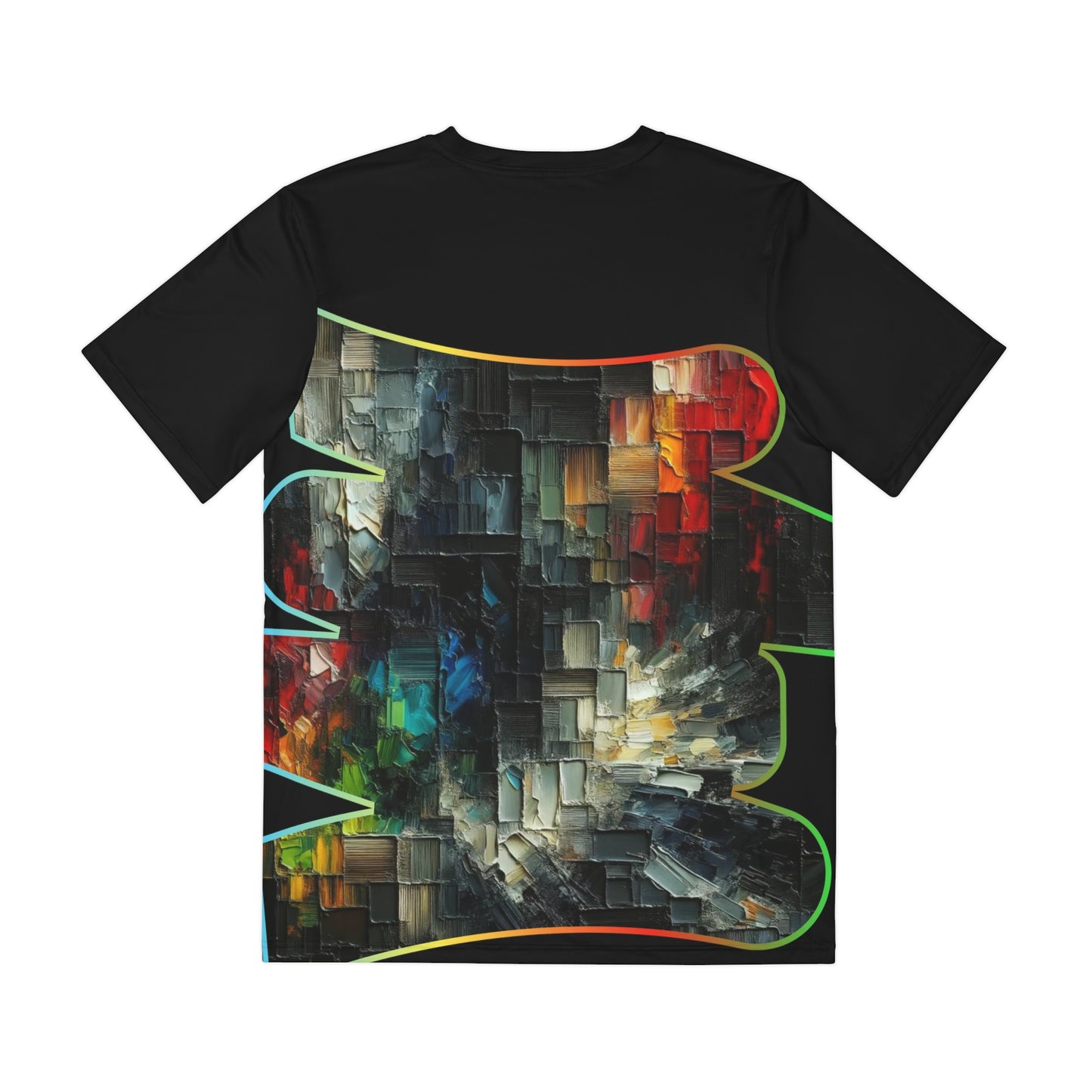 Men's Brushed Polyester Short Sleeve Tee (AOP), Abstract Print