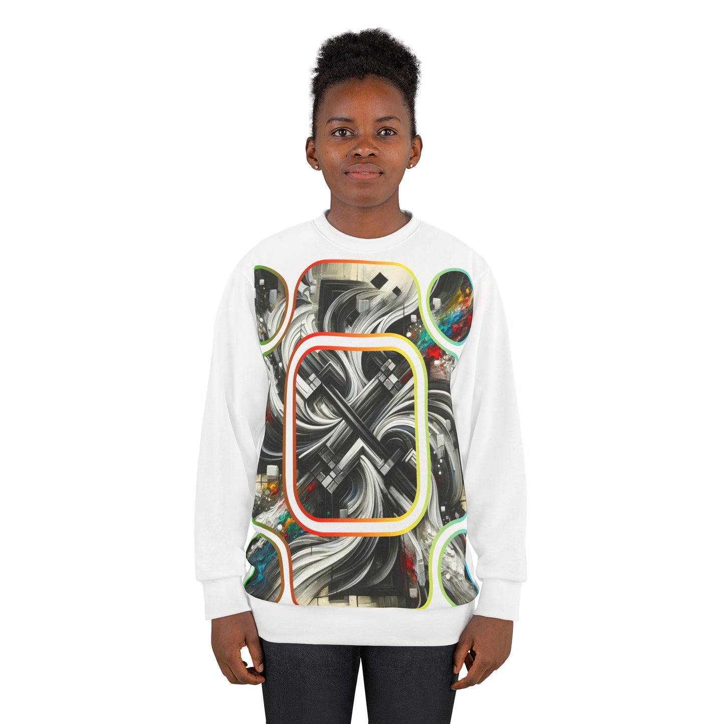 Unisex Sweatshirt (AOP) Abstract Print 2