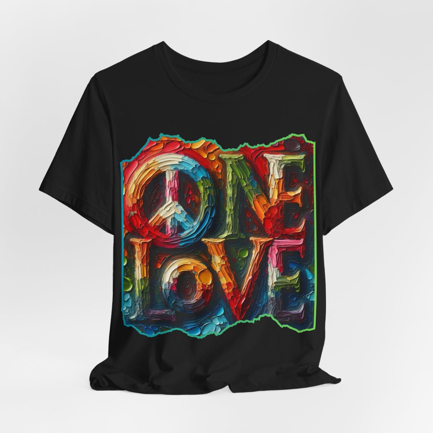 Unisex Jersey Short Sleeve Tee, "One Love" Imposter Syndrome, Mental Wellness, Stress Relief, Self-Awareness, Unity, Inclusion, Anti-Racism, One Love, Inclusion, DEI, Diversity