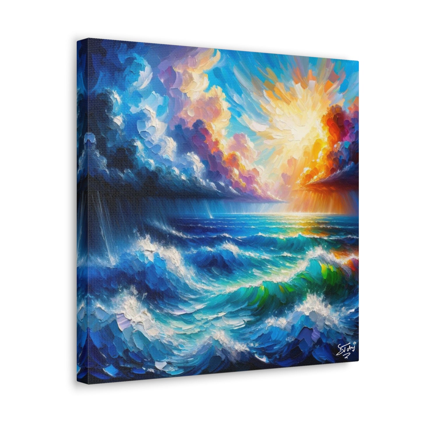 Art Print of Atlantic Ocean, Tobago, West Indian Art, Canvas Gallery Wraps