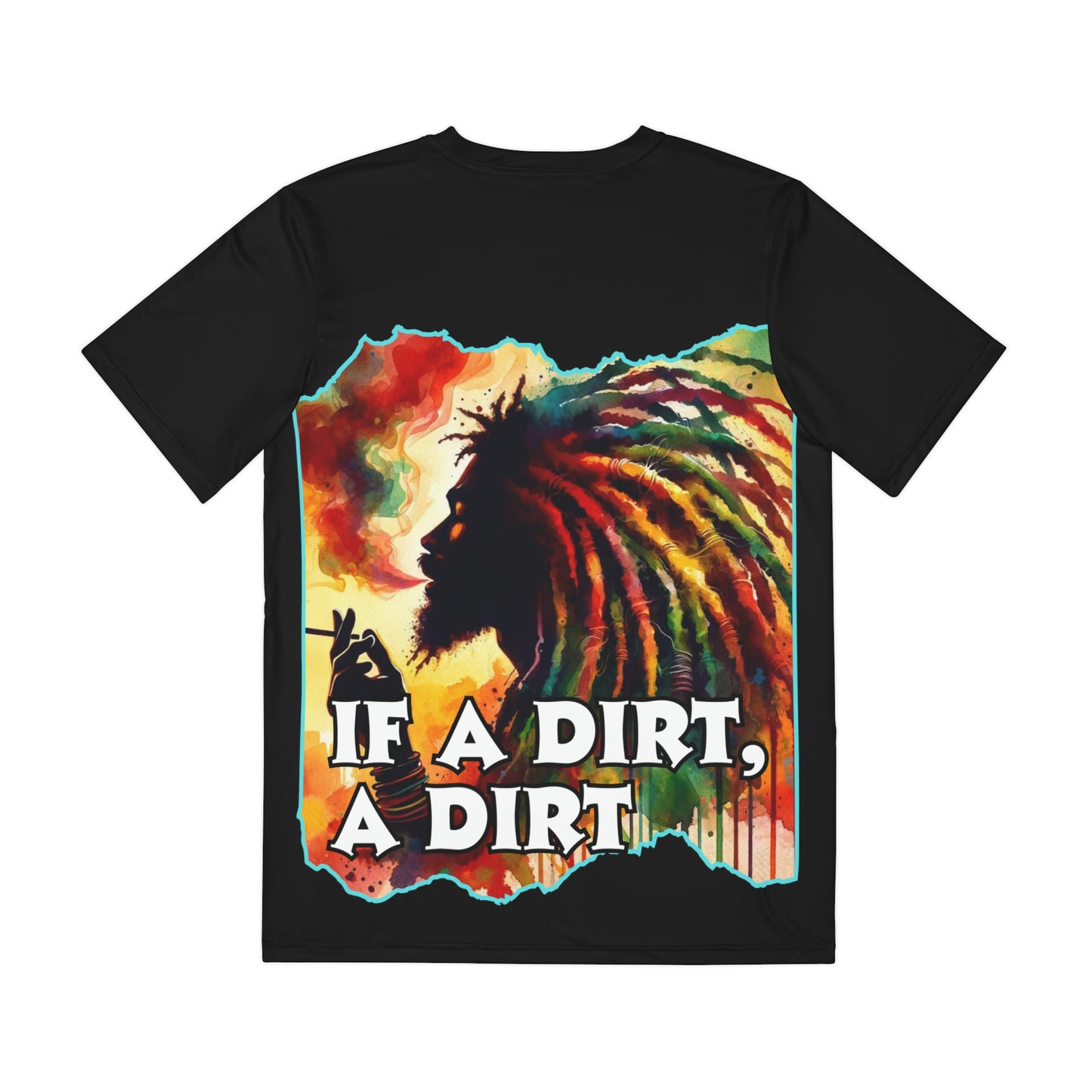 Men's Brushed Polyester Short Sleeve Tee (AOP), "If A Dirt A Dirt"