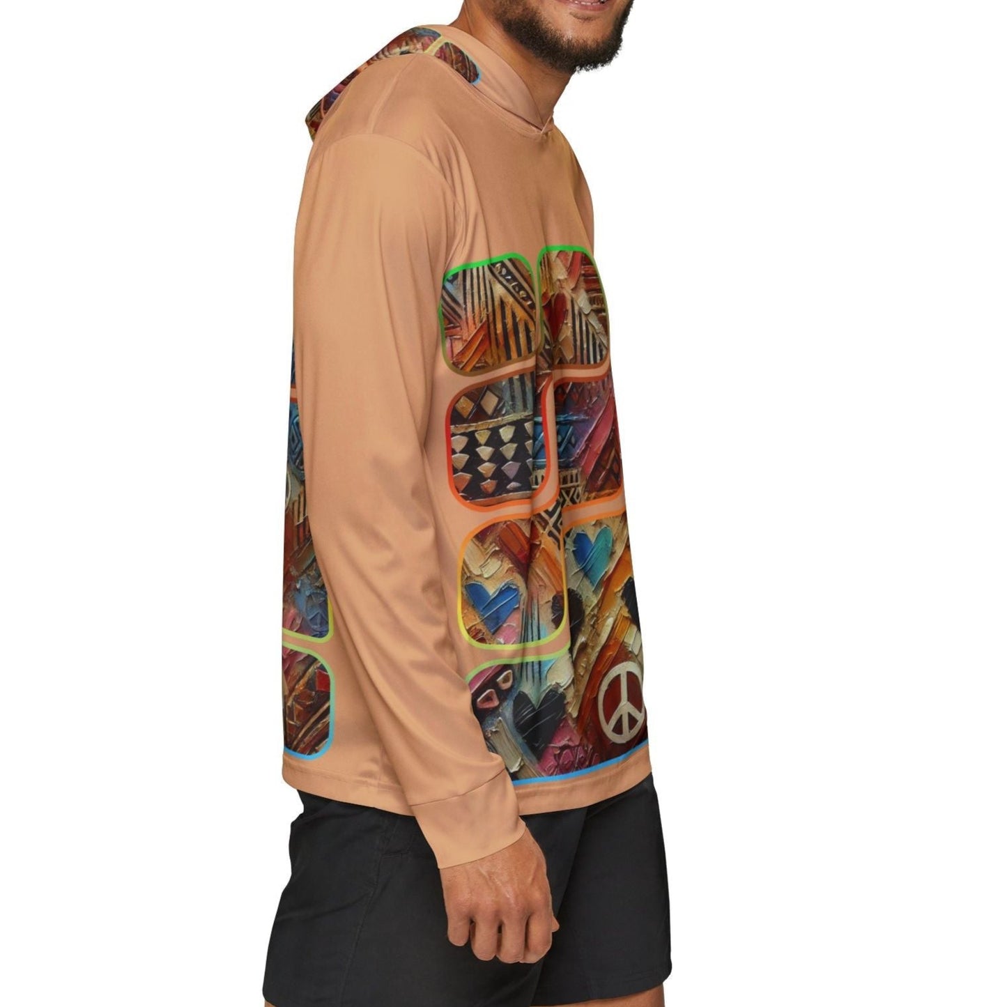 Men's Sports Warmup Hoodie "African Abstract Print"