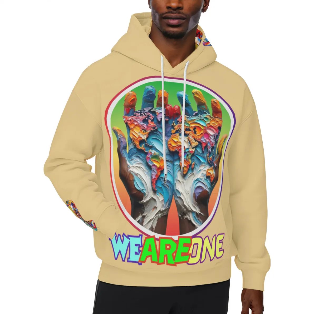 Men’s Plush Fleece Lined Hoodie "We Are One"