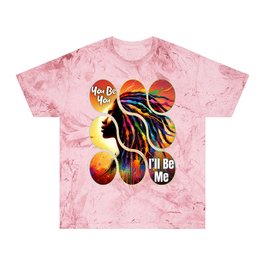 Unisex Color Blast T-Shirt "You Be You, I'll Be Me" World Unity, Anti-Racism, One Love, Inclusion Diversity, Immigrant Outsiders, Togetherness, FashionWithPurpose, Conscious Clothing, Cultural Identity, Black Inspiration Empowerment