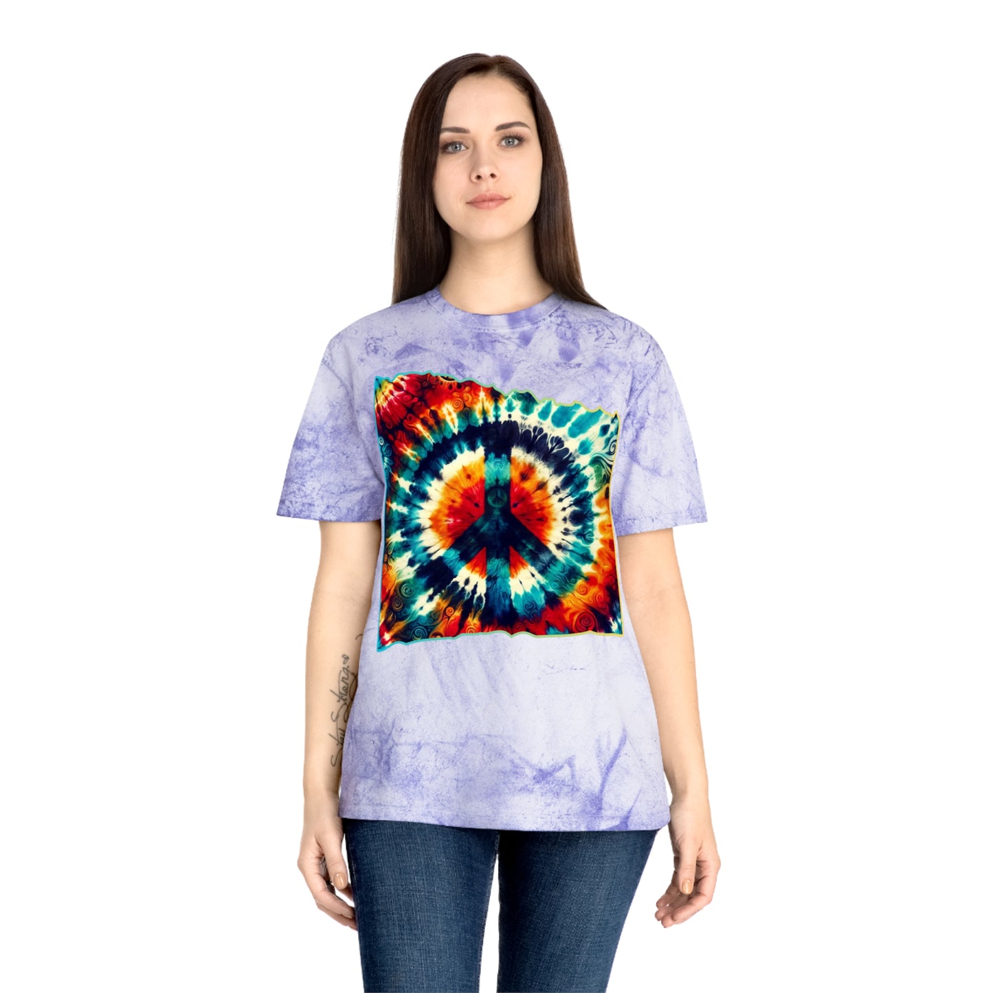 Unisex Color Blast T-Shirt "Peace" One World, Self-Love, Anti-Racism, One Love, Unity, Inclusion, Diversity, Immigrant Outsiders, Cultural Identity, Black Excellence Empowerment Inspiration, FashionWithPurpose, ConsciousClothing