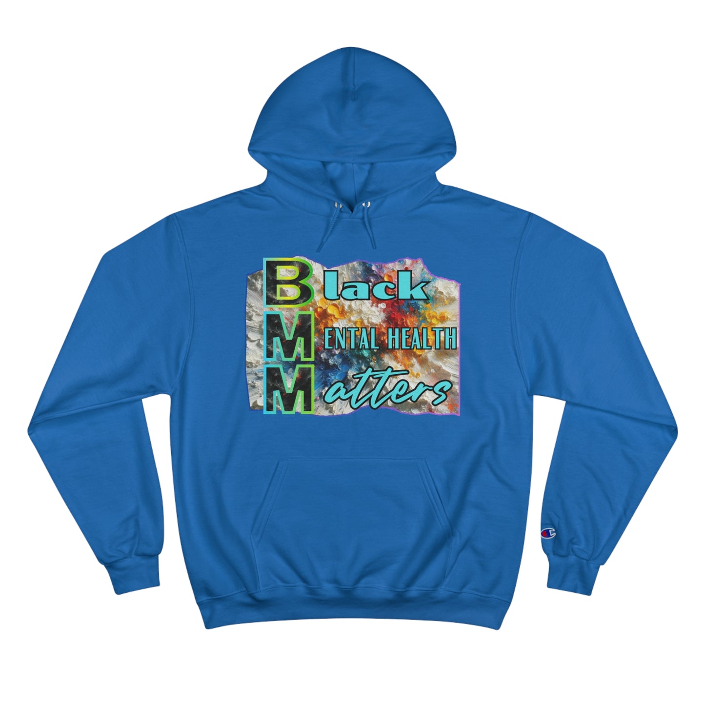 Champion Hoodie, "Black Mental Health Matters" Inclusion, Anti-Racism, Racial Justice, One Love, Unity, Diversity, Immigrant Outsiders, Caribbean Culture, FashionWithPurpose, ConsciousClothing, Cultural Identity, Black Inspiration Empowerment