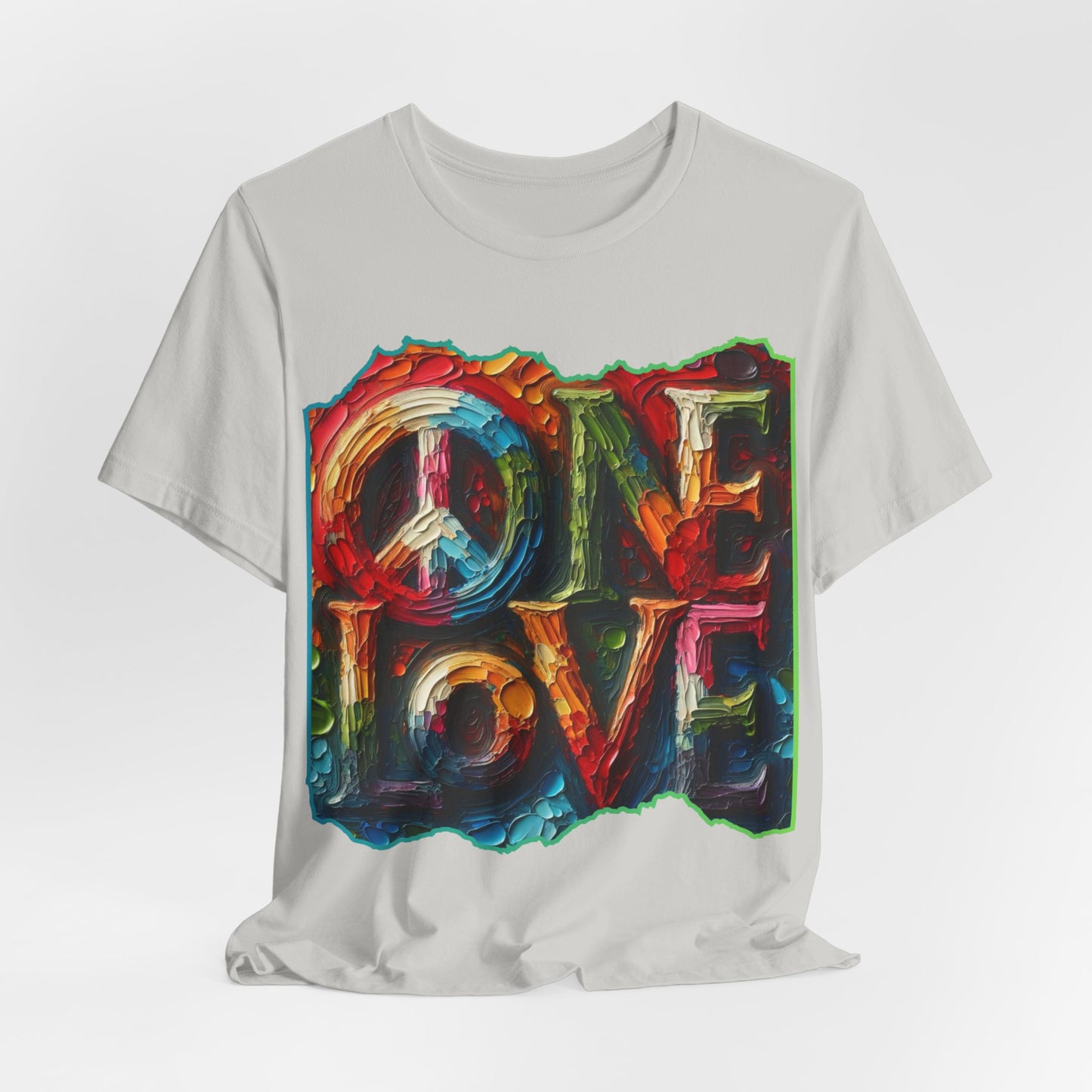 Unisex Jersey Short Sleeve Tee, "One Love" Imposter Syndrome, Mental Wellness, Stress Relief, Self-Awareness, Unity, Inclusion, Anti-Racism, One Love, Inclusion, DEI, Diversity