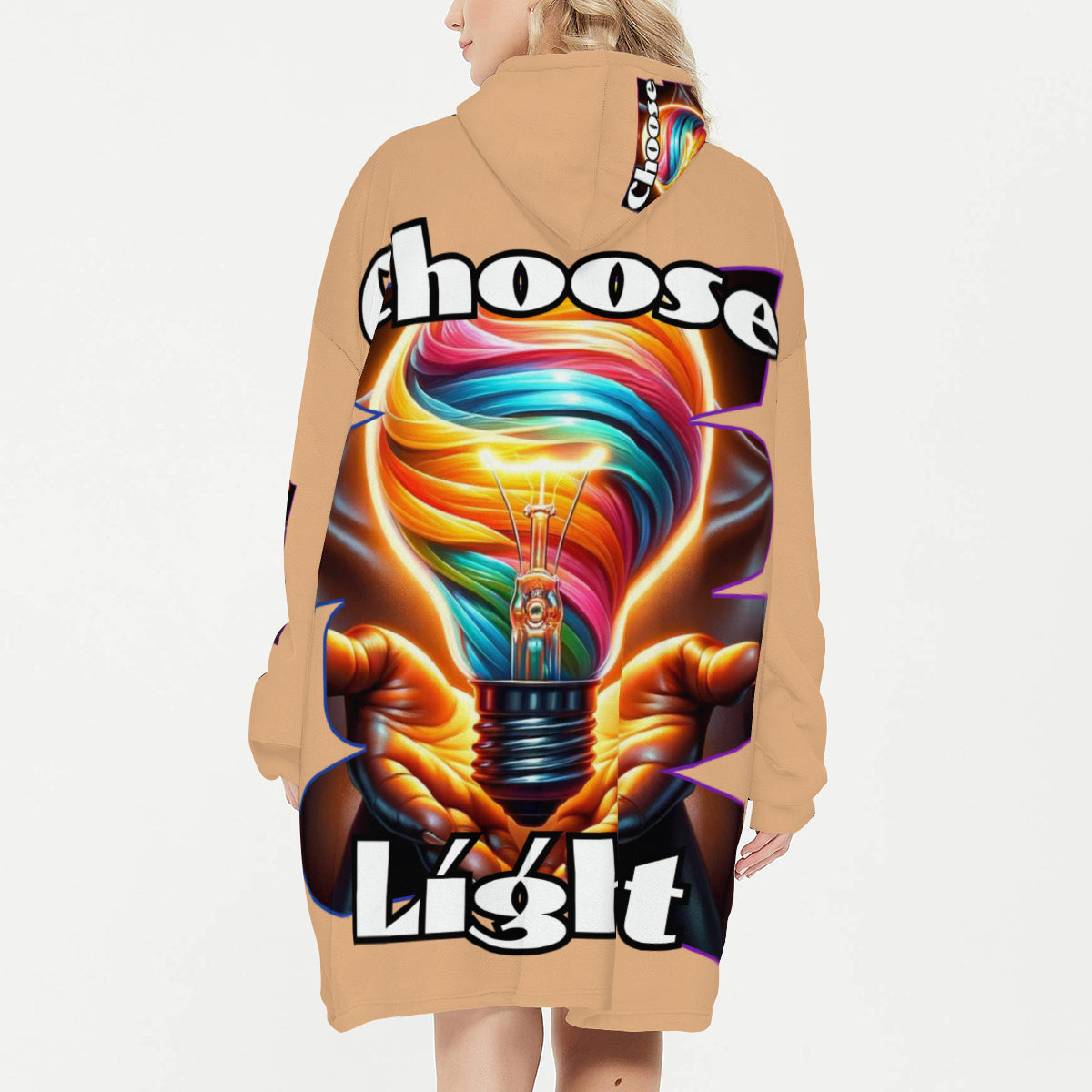 Flannel Sleeper Blanket Hoodie | "Choose Light"