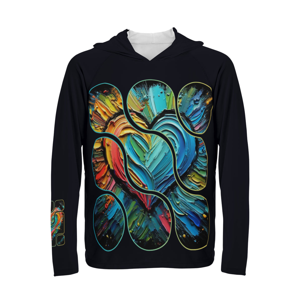 Men's Sun Protection Long Sleeve Hoodie | "Love Print"