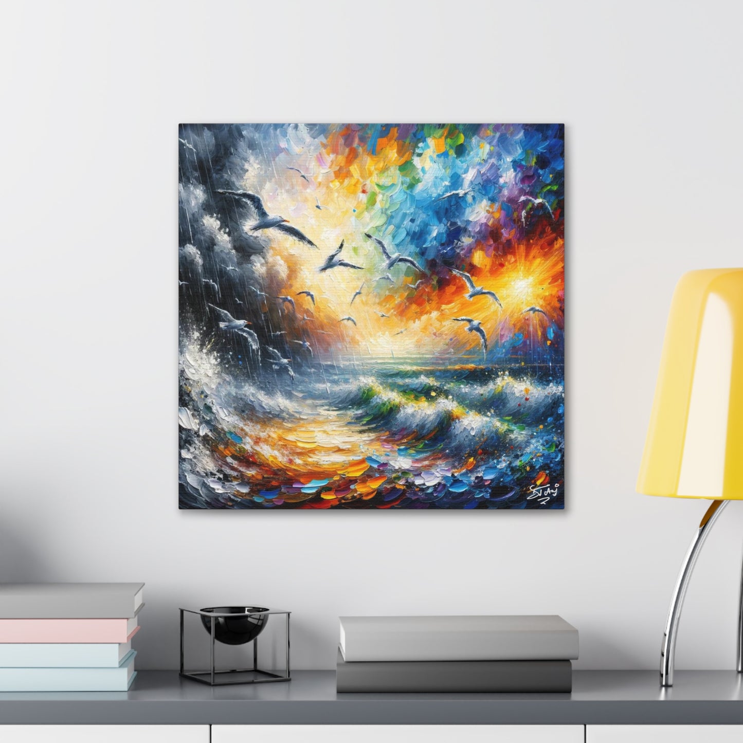 Art Print of Caribbean Storm, West Indian Art, Canvas Gallery Wraps