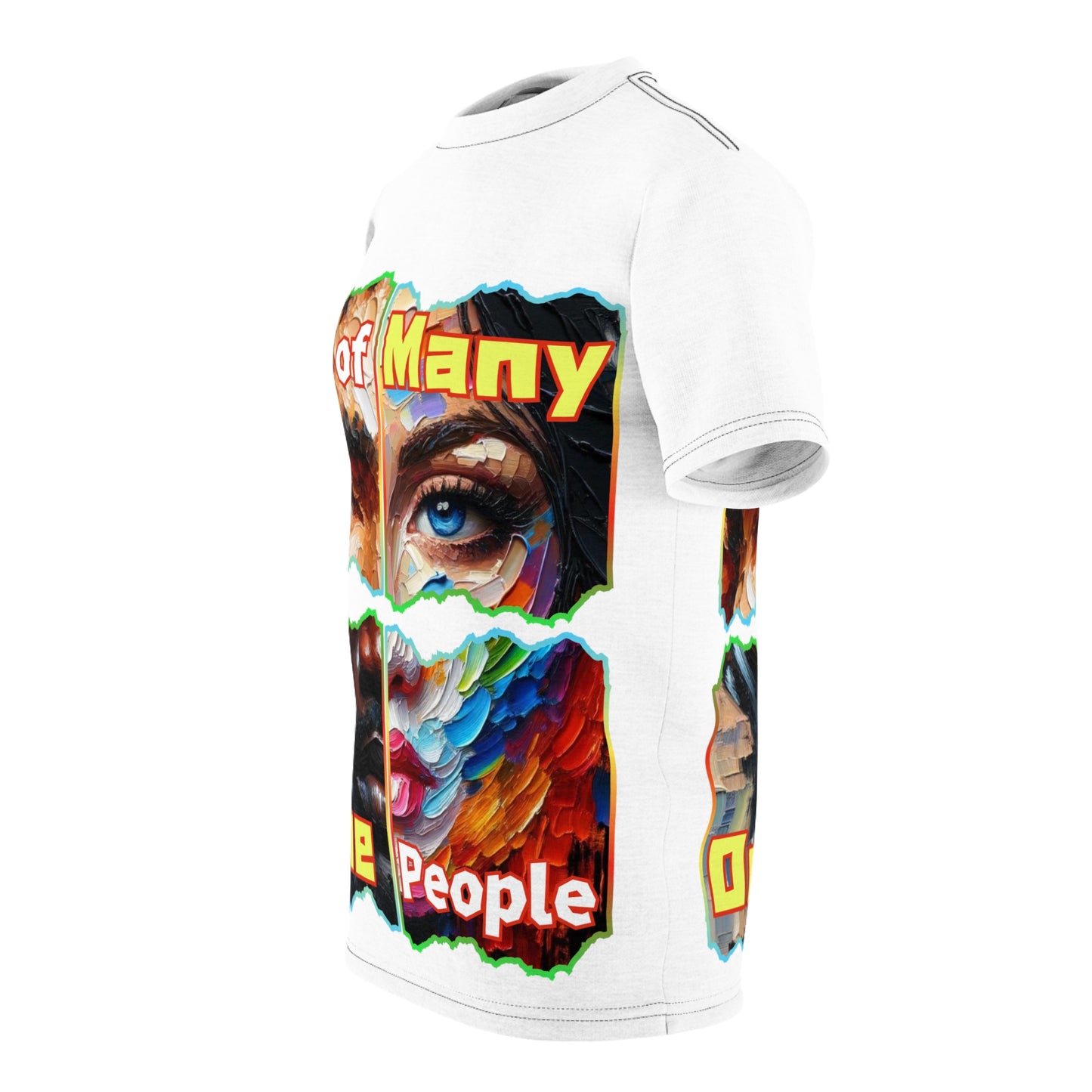 Unisex Cut & Sew Tee (AOP), "Out of Many One People"