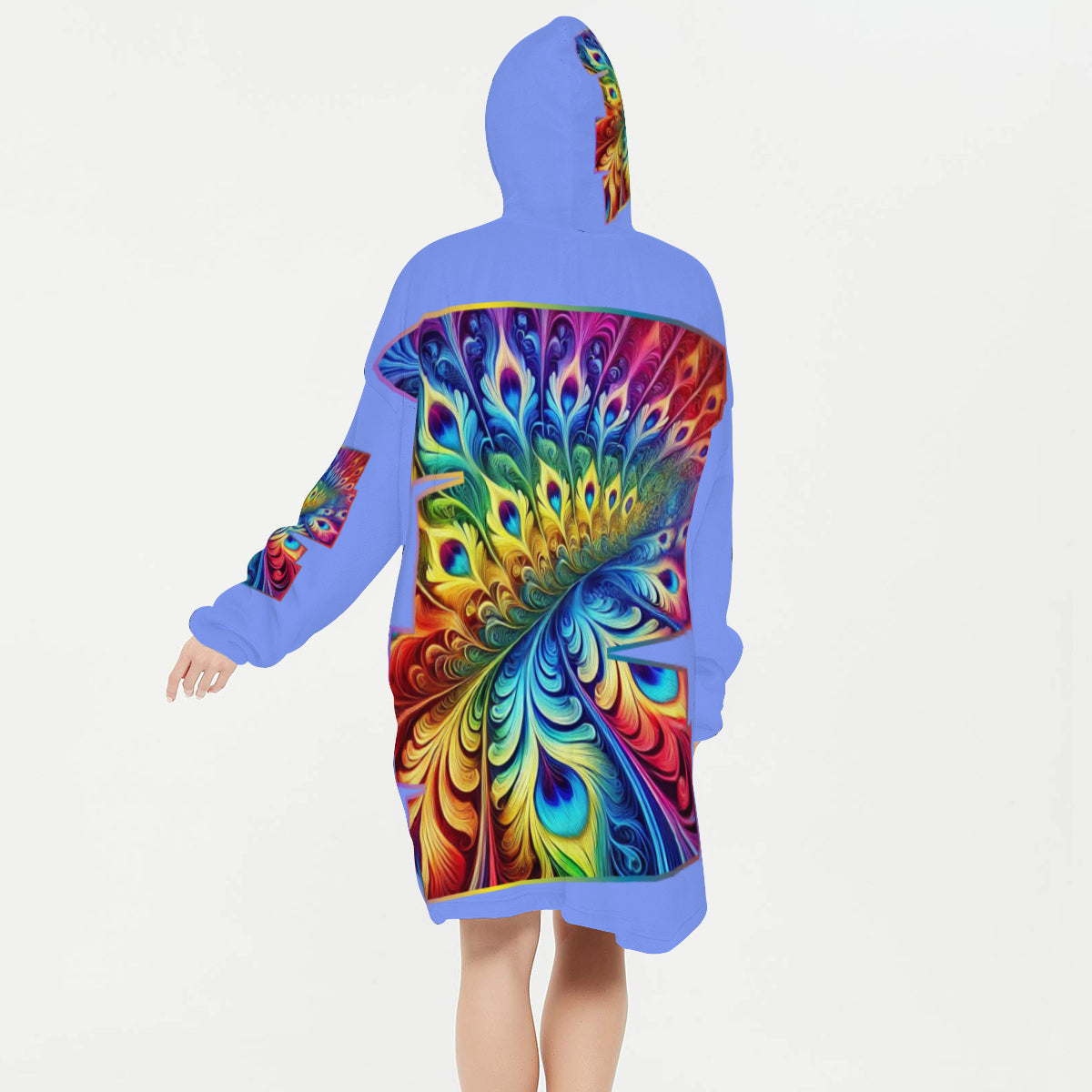 Flannel Sleeper Blanket Hoodie | "Abstract Print"