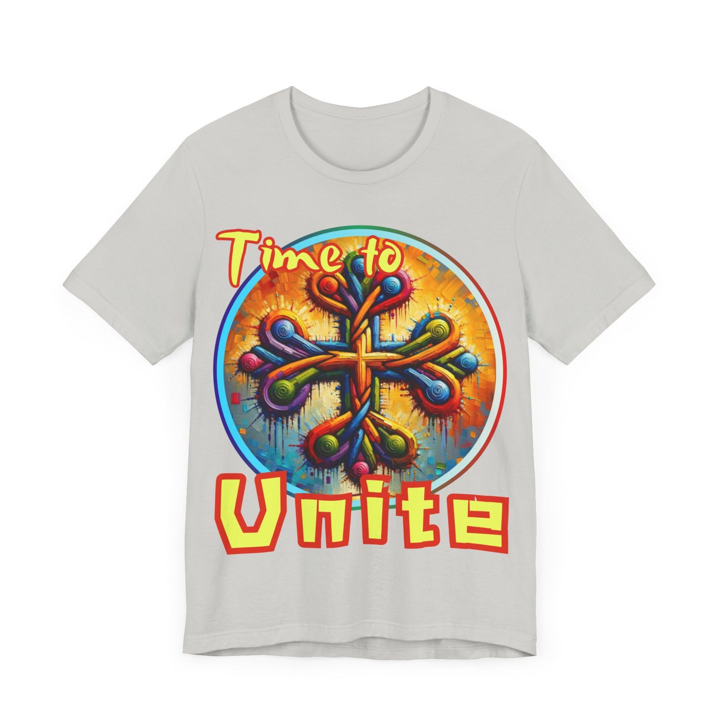 Unisex Jersey Short Sleeve Tee, "Time to Unite" Self-Awareness, Unity, Inclusion, Anti-Racism, One Love, Inclusion, DEI, Diversity