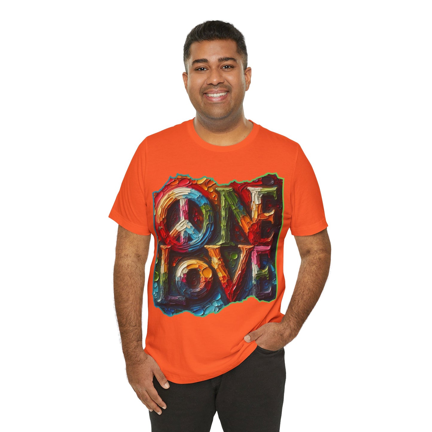 Unisex Jersey Short Sleeve Tee, "One Love" Imposter Syndrome, Mental Wellness, Stress Relief, Self-Awareness, Unity, Inclusion, Anti-Racism, One Love, Inclusion, DEI, Diversity