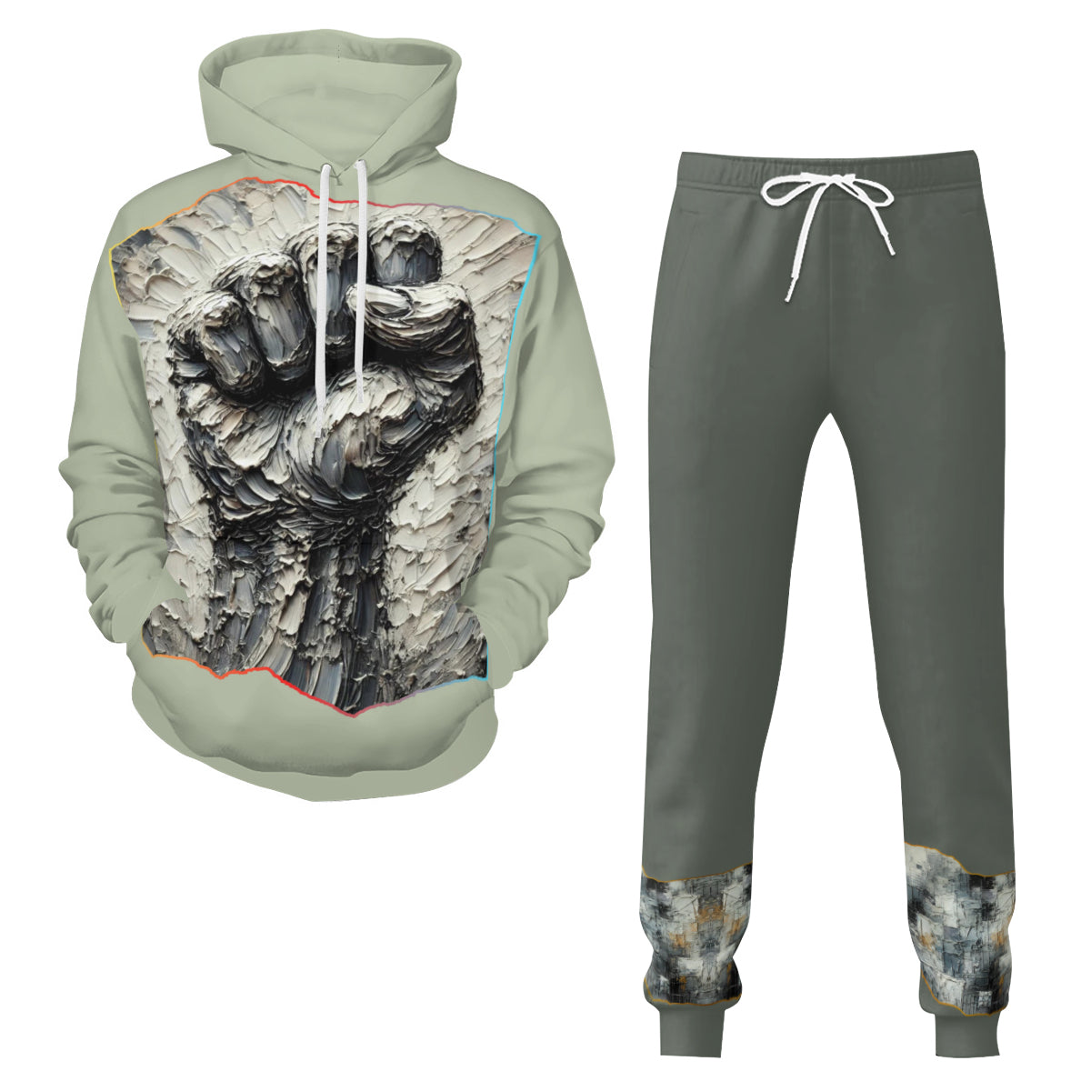 Men's Adult Hoodie Set with Double-Layer Hood "Power"