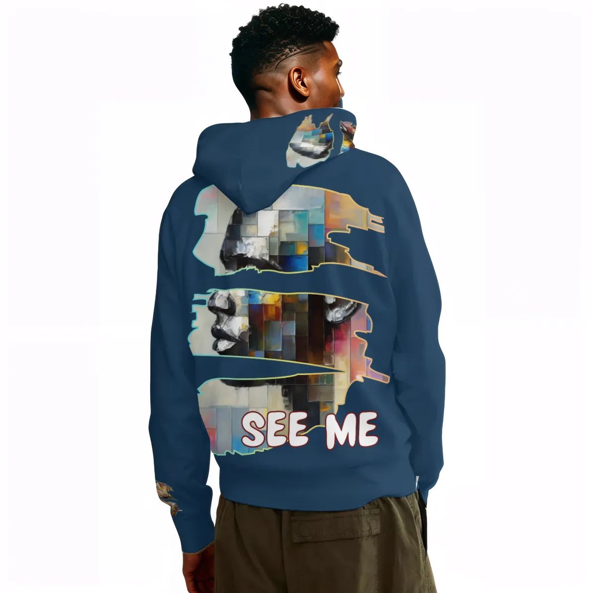 Men's Lightweight Hoodie | 200GSM Air Layer Fabric - "See Me"