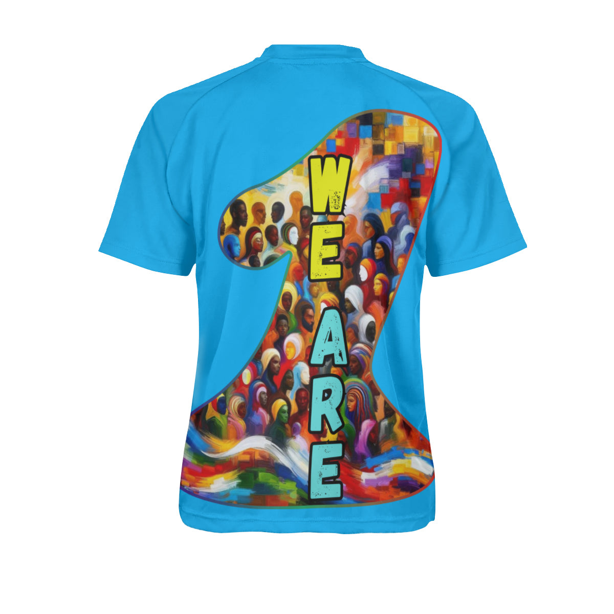 Men's V-Neck Polyester T-Shirt "We Are One"