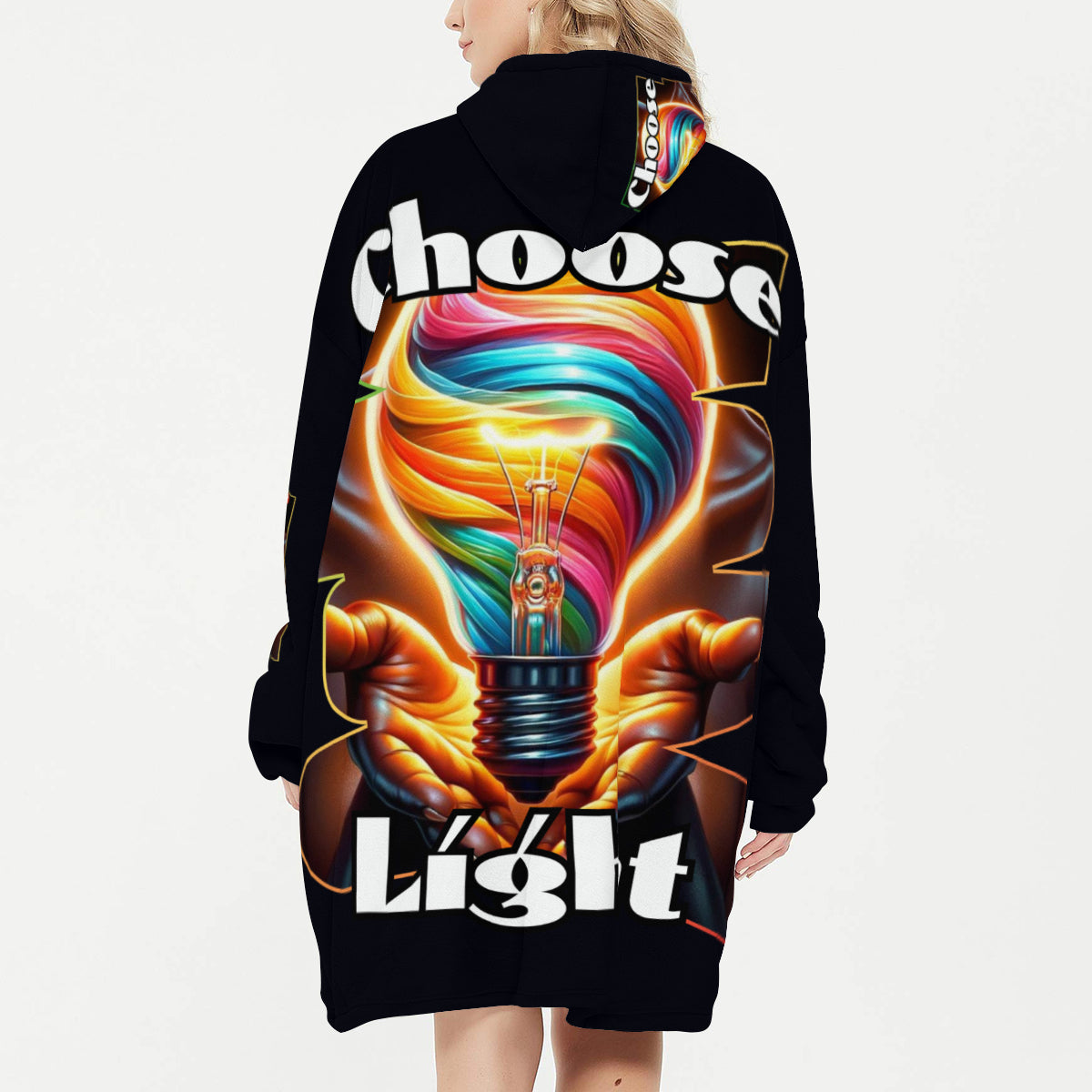 Flannel Sleeper Blanket Hoodie | "Choose Light"