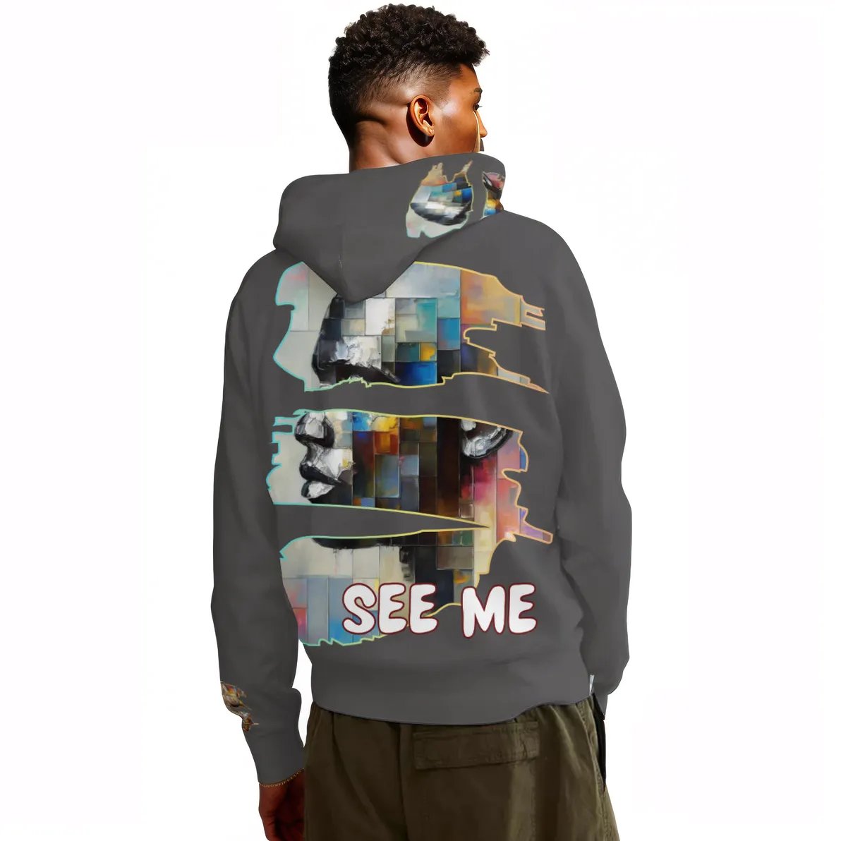 Men's Lightweight Hoodie | 200GSM Air Layer Fabric - "See Me"