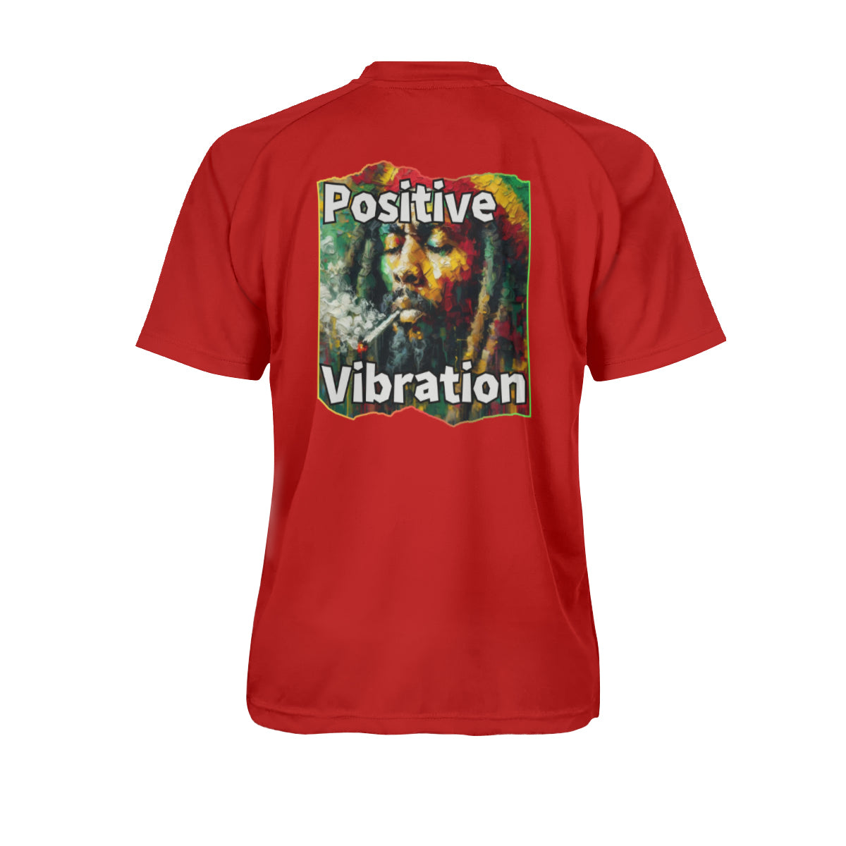 Men's V-Neck Polyester T-Shirt "Positive Vibration"