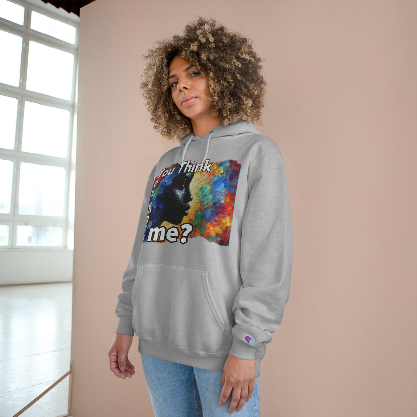 Champion Hoodie "You Think You Know Me" Inclusion, Anti-Racism, Racial Justice, One Love, Unity, Diversity, Immigrant Outsiders, Caribbean Culture, FashionWithPurpose, ConsciousClothing, Cultural Identity, Black Inspiration Empowerment