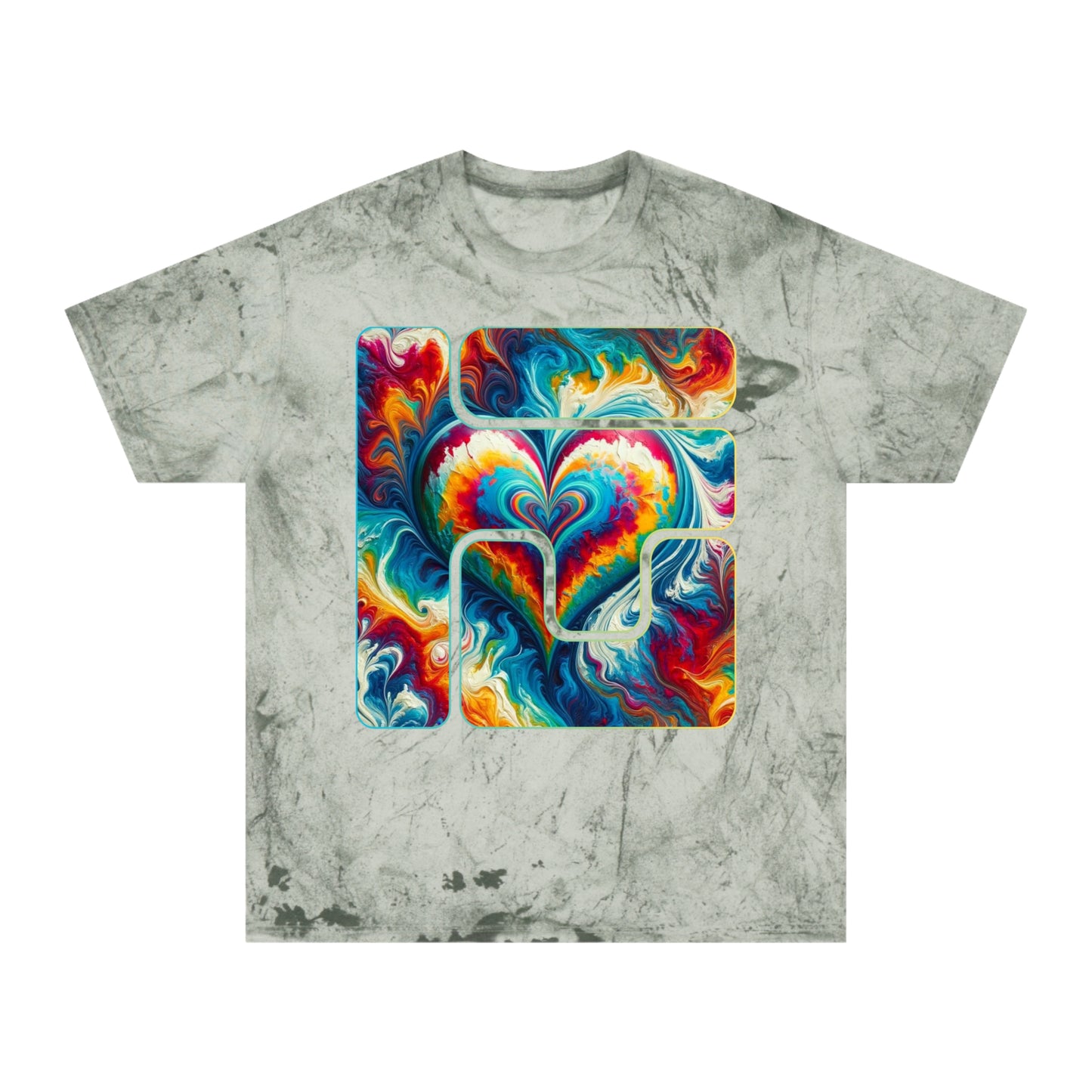 Unisex Color Blast T-Shirt "Love" One World, Self-Love, Anti-Racism, One Love, Unity, Inclusion, Diversity, Immigrant Outsiders, Cultural Identity, Black Excellence Empowerment Inspiration, FashionWithPurpose, ConsciousClothing