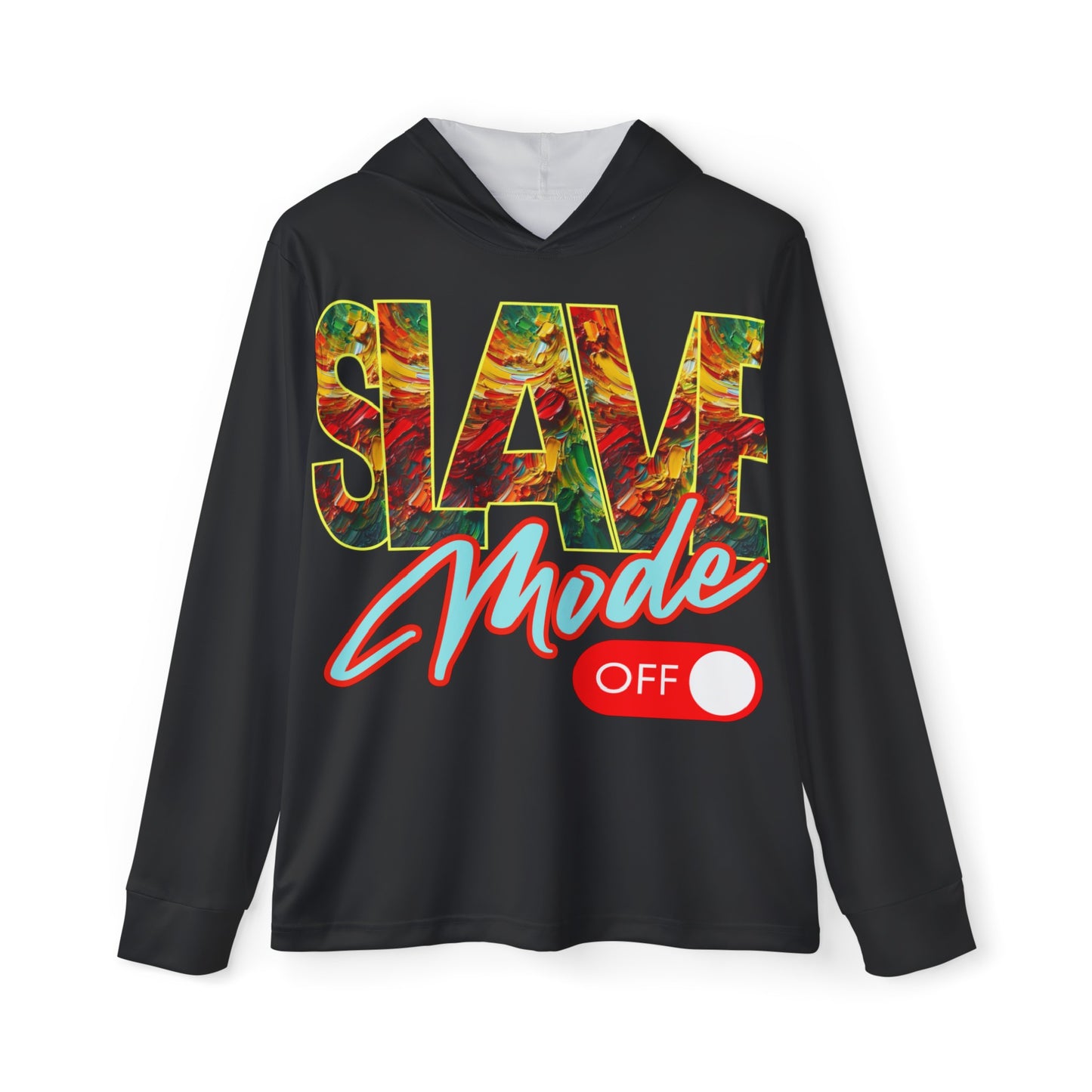 Men's Sports Warmup Hoodie (AOP), "Slave Mode Off"