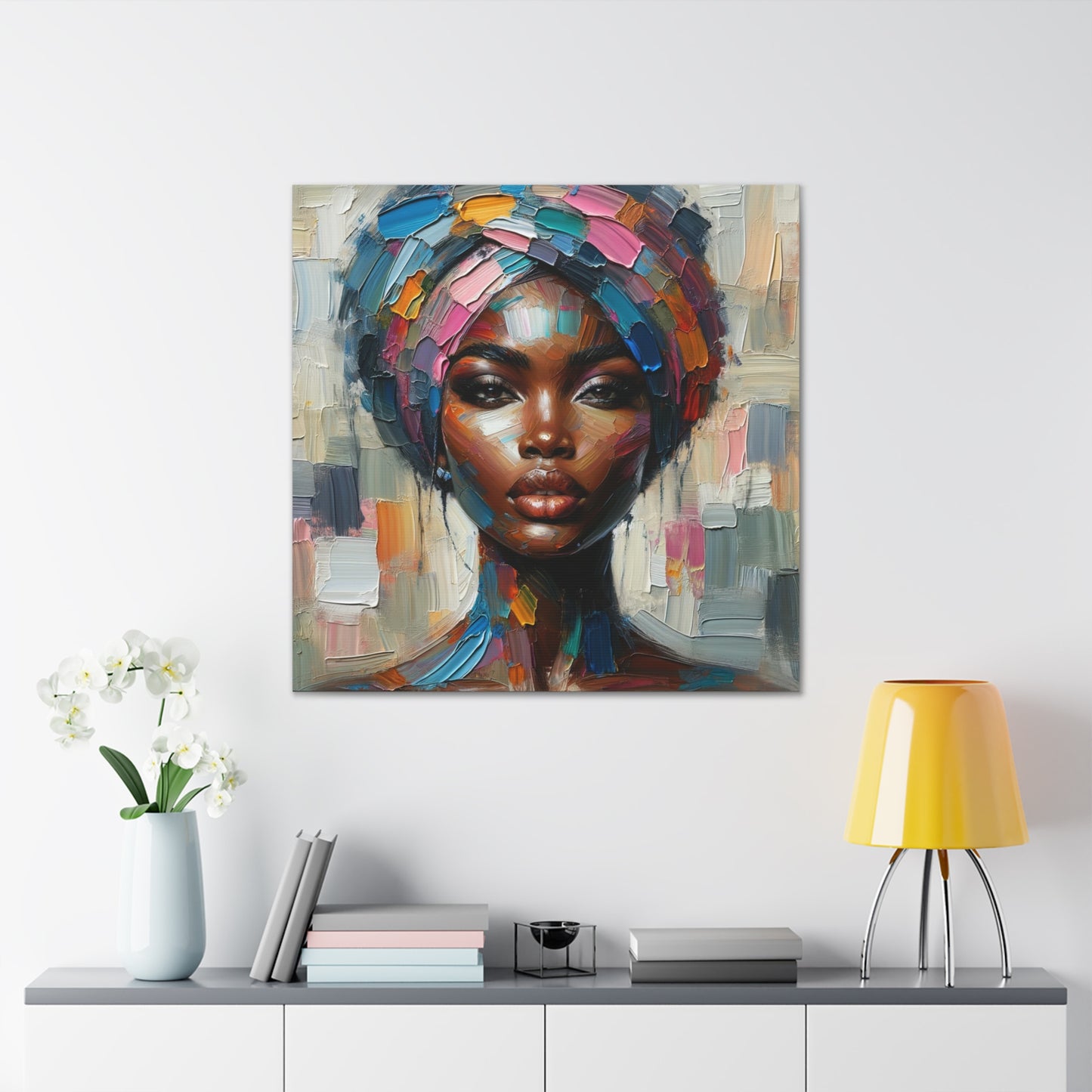 Art Print of Afro-Caribbean Woman, Oil Finish, West Indian Ethnicity, Cultural, Heritage, Art, Black Woman, Canvas Gallery Wraps