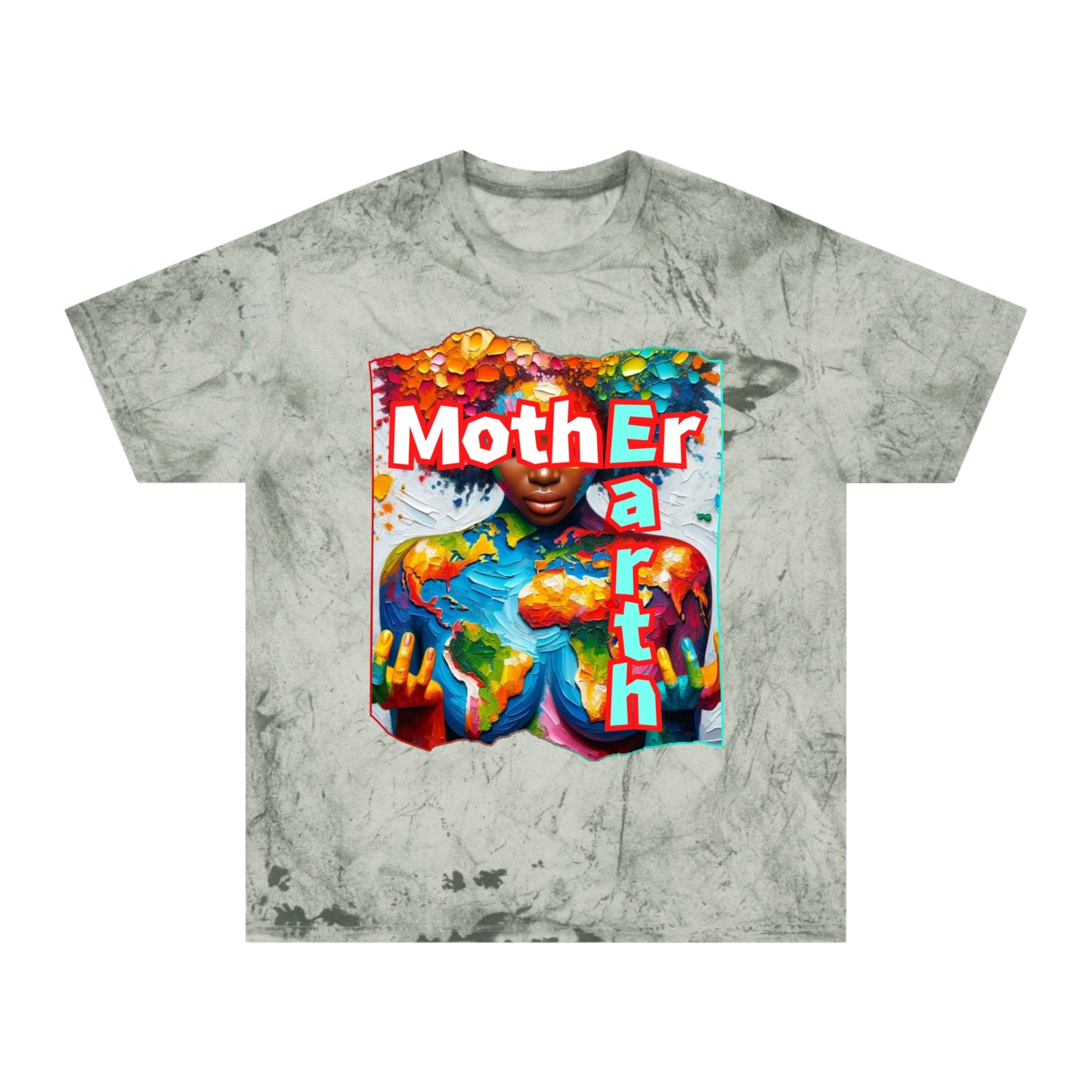 Unisex Color Blast T-Shirt "Mother Earth" Anti-Racism, Black Consciousness, Black Pride, One Love, Inclusion Diversity, Immigrant Outsiders, Togetherness, FashionWithPurpose, Conscious Clothing, Cultural Identity, Black Inspiration Empowerment