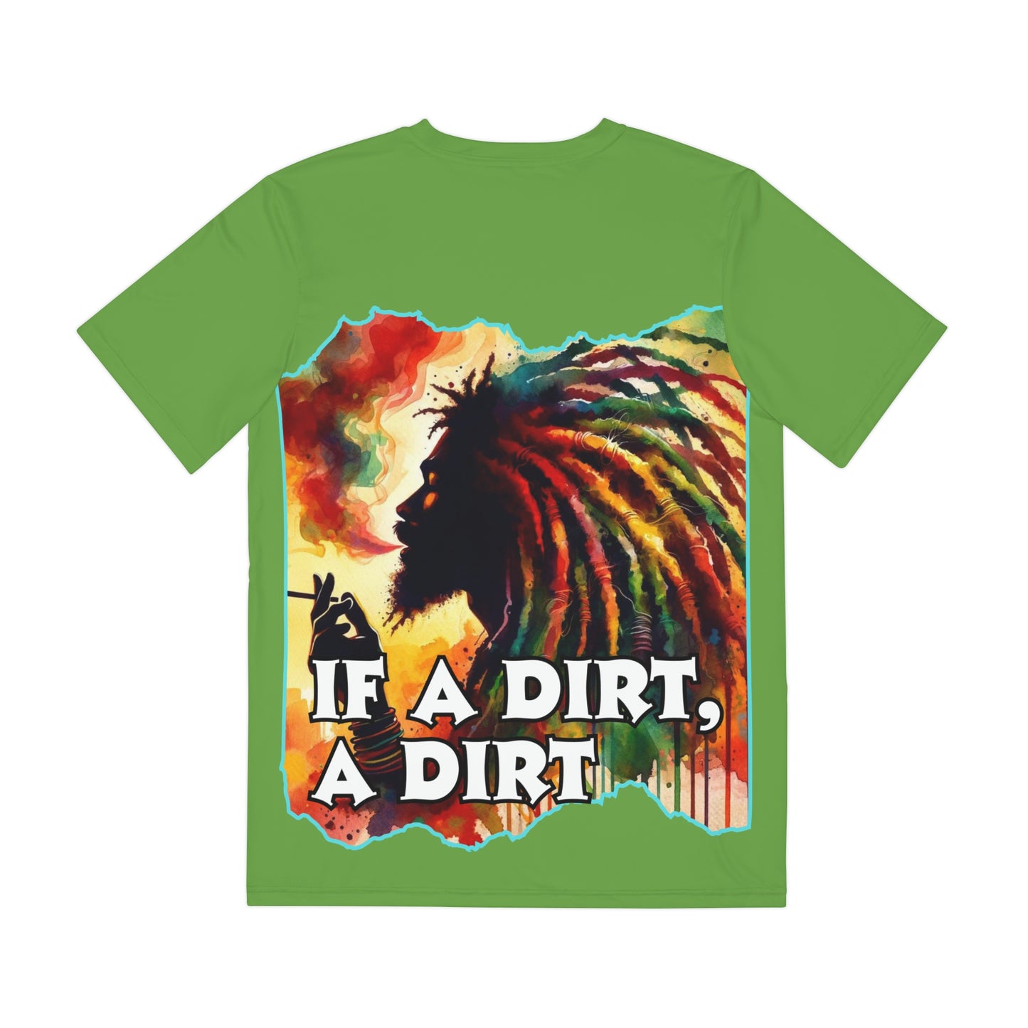 Men's Brushed Polyester Short Sleeve Tee (AOP), "If A Dirt A Dirt"