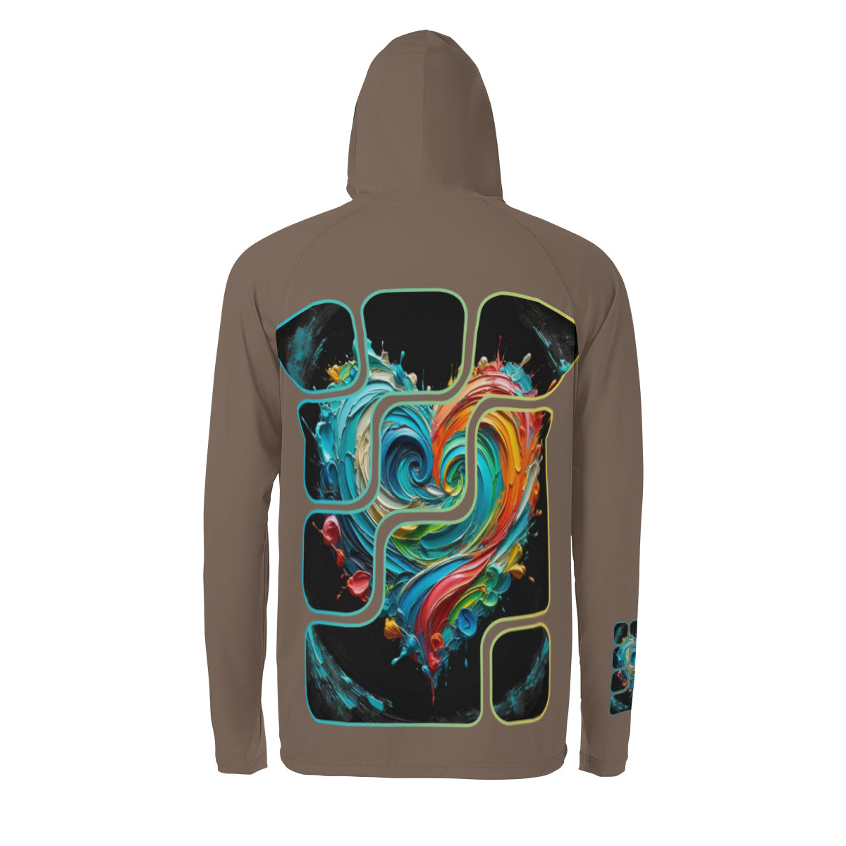 Men's Sun Protection Long Sleeve Hoodie | "Love Print"