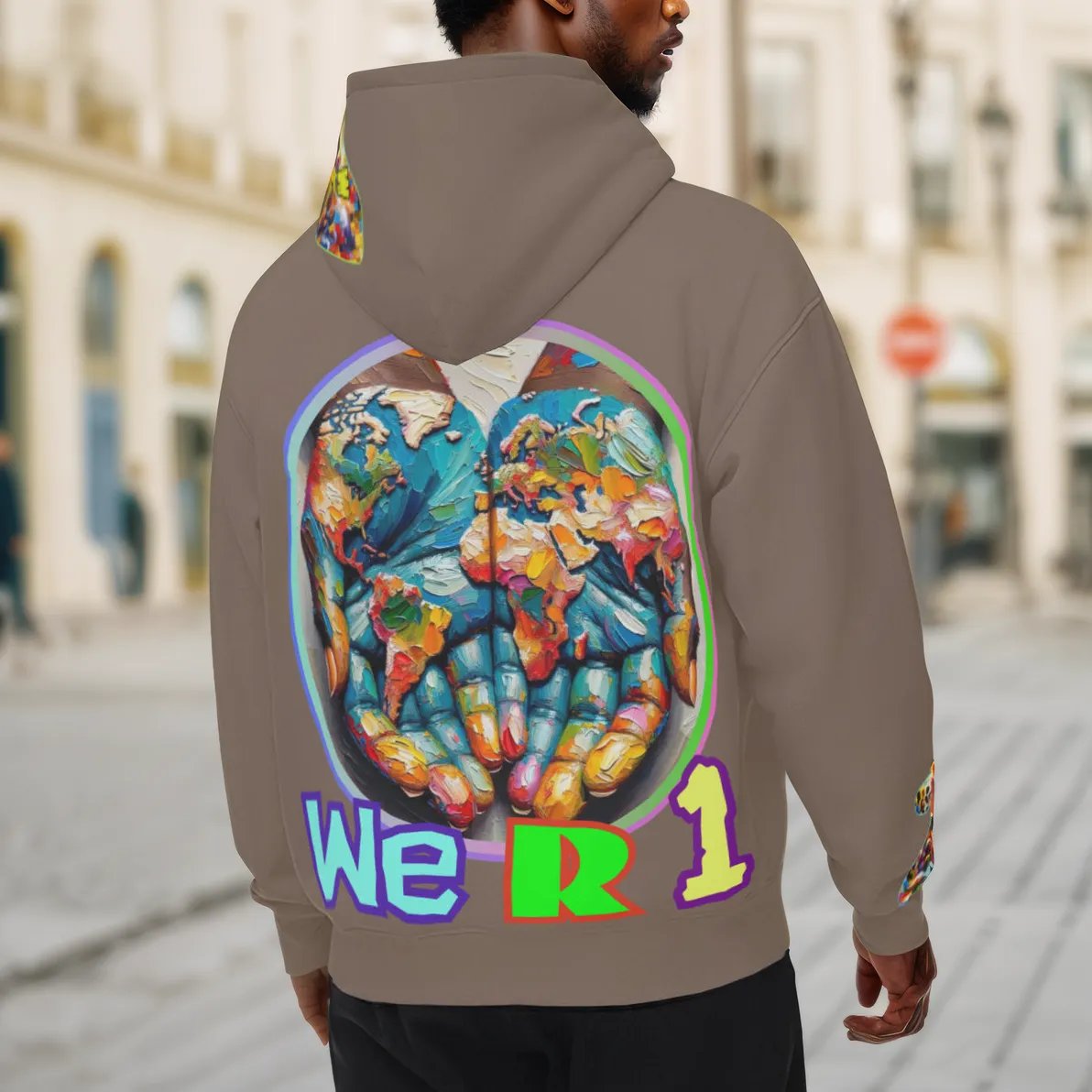 Men’s Plush Fleece Lined Hoodie "We Are One"